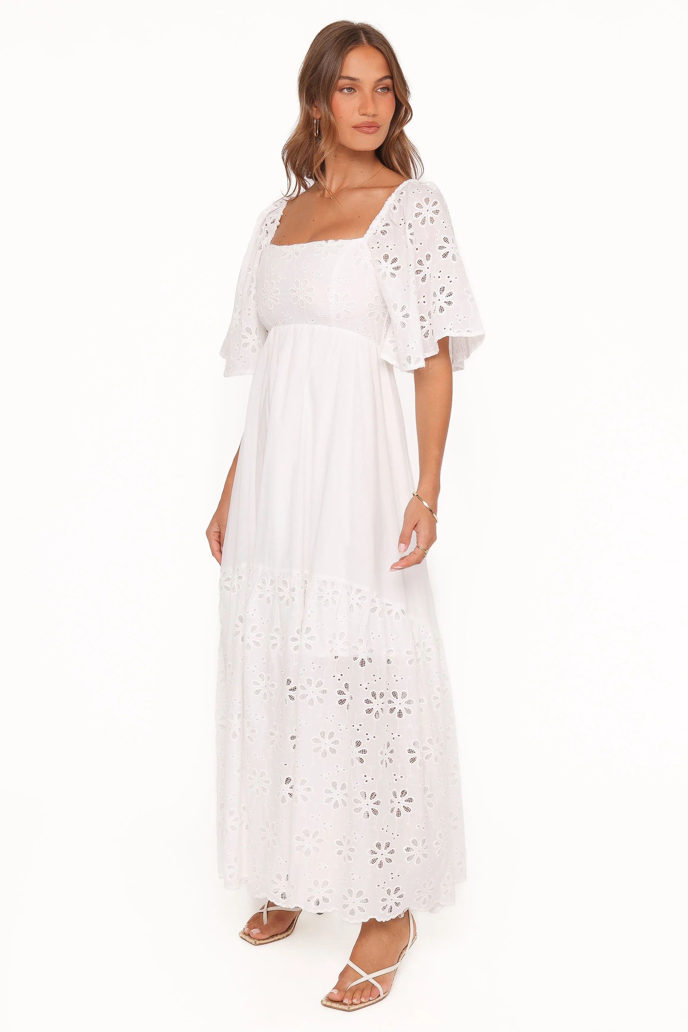 Xana Maxi Dress - White Broderie sold by Petal & Pup product image thumbnail 2