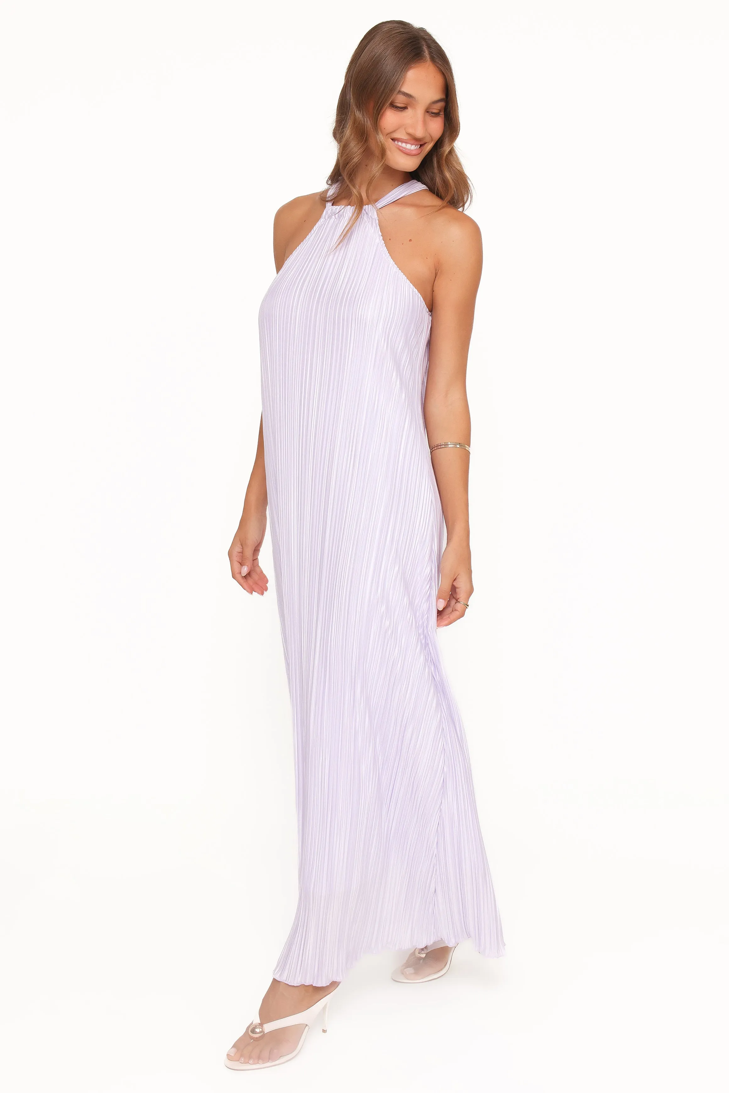 Melody Plisse Halter Maxi Dress - Lavender sold by Petal & Pup product image thumbnail 3