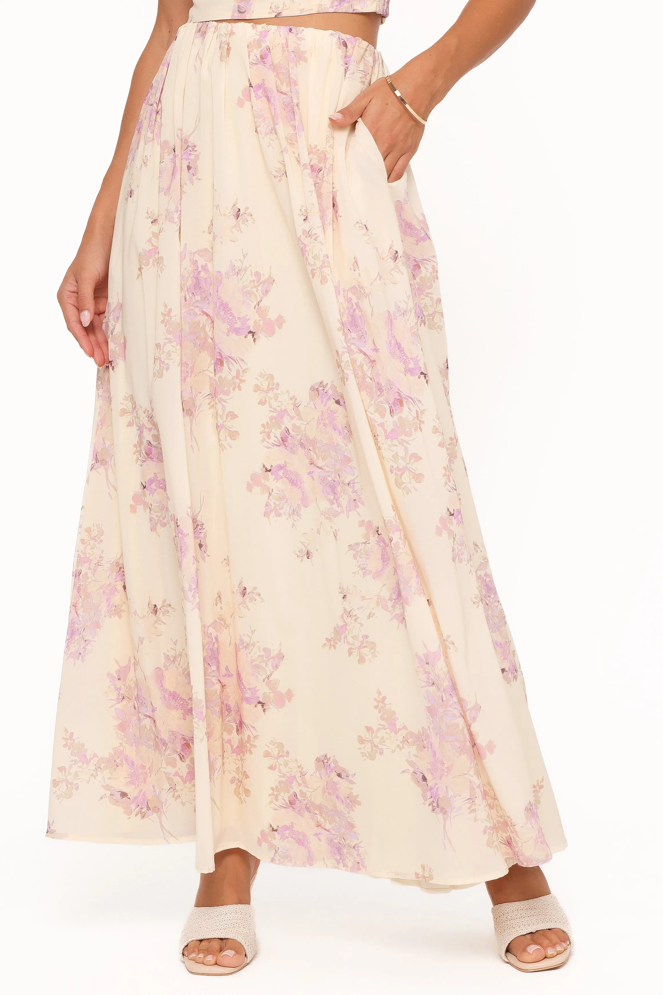 Tinsley Maxi Skirt - Lavender Floral sold by Petal & Pup product image thumbnail 3