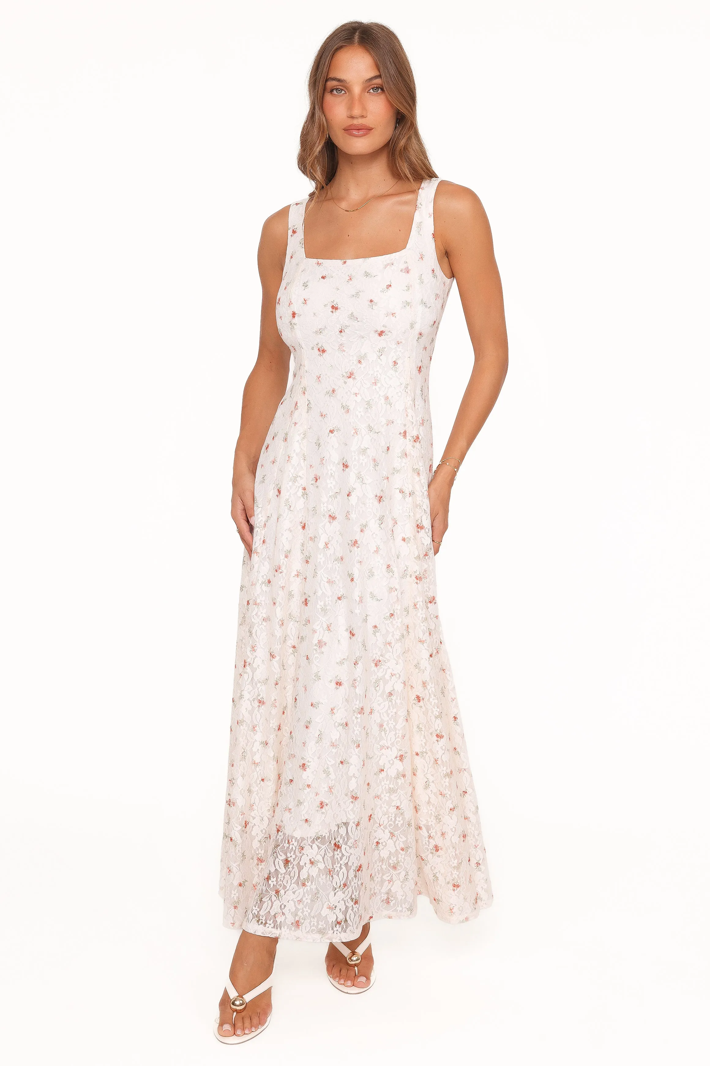 Valley Maxi Dress - White Floral Lace sold by Petal & Pup product image thumbnail 2