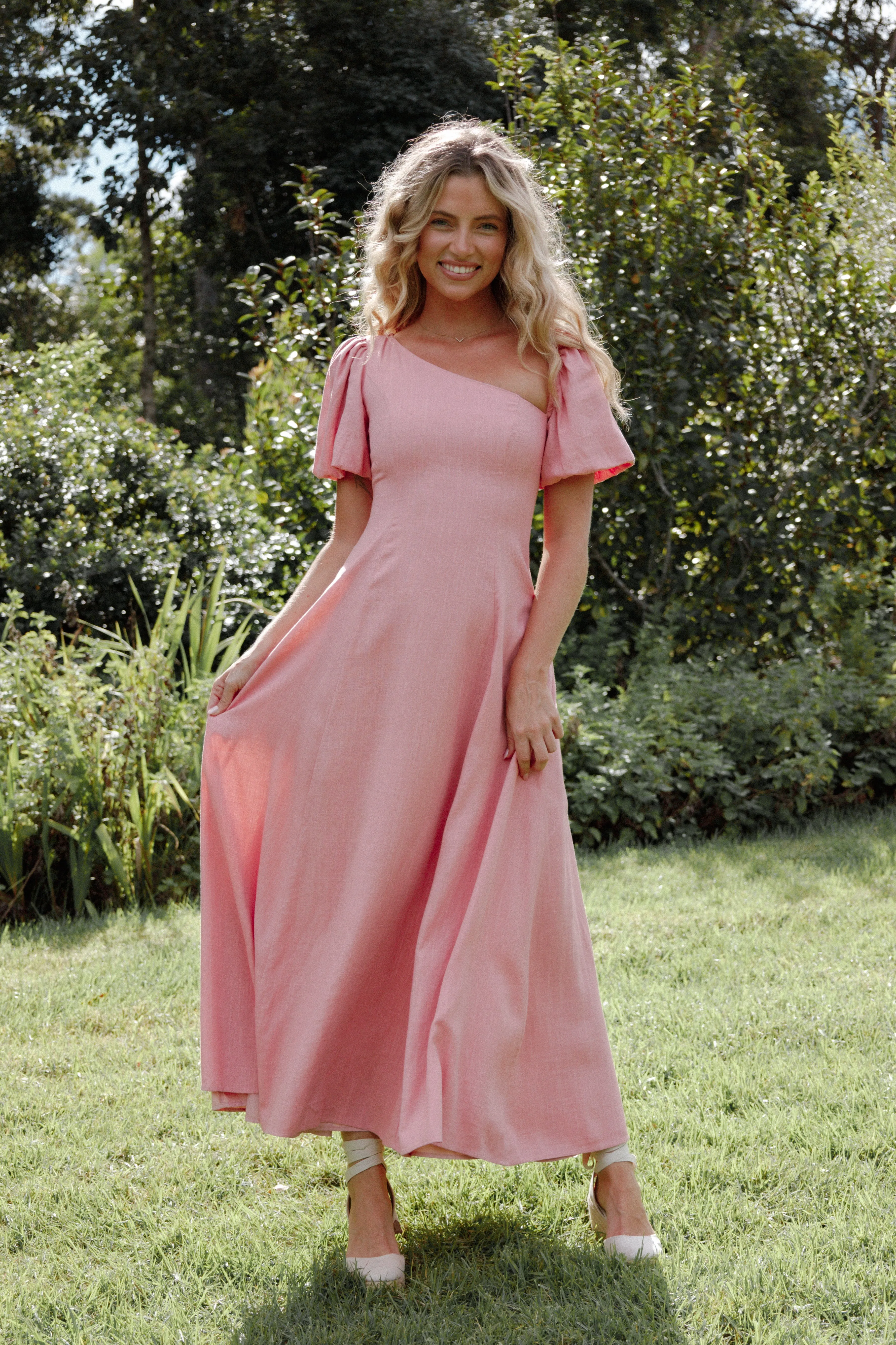 Franca Midi Dress - Pink sold by Petal & Pup