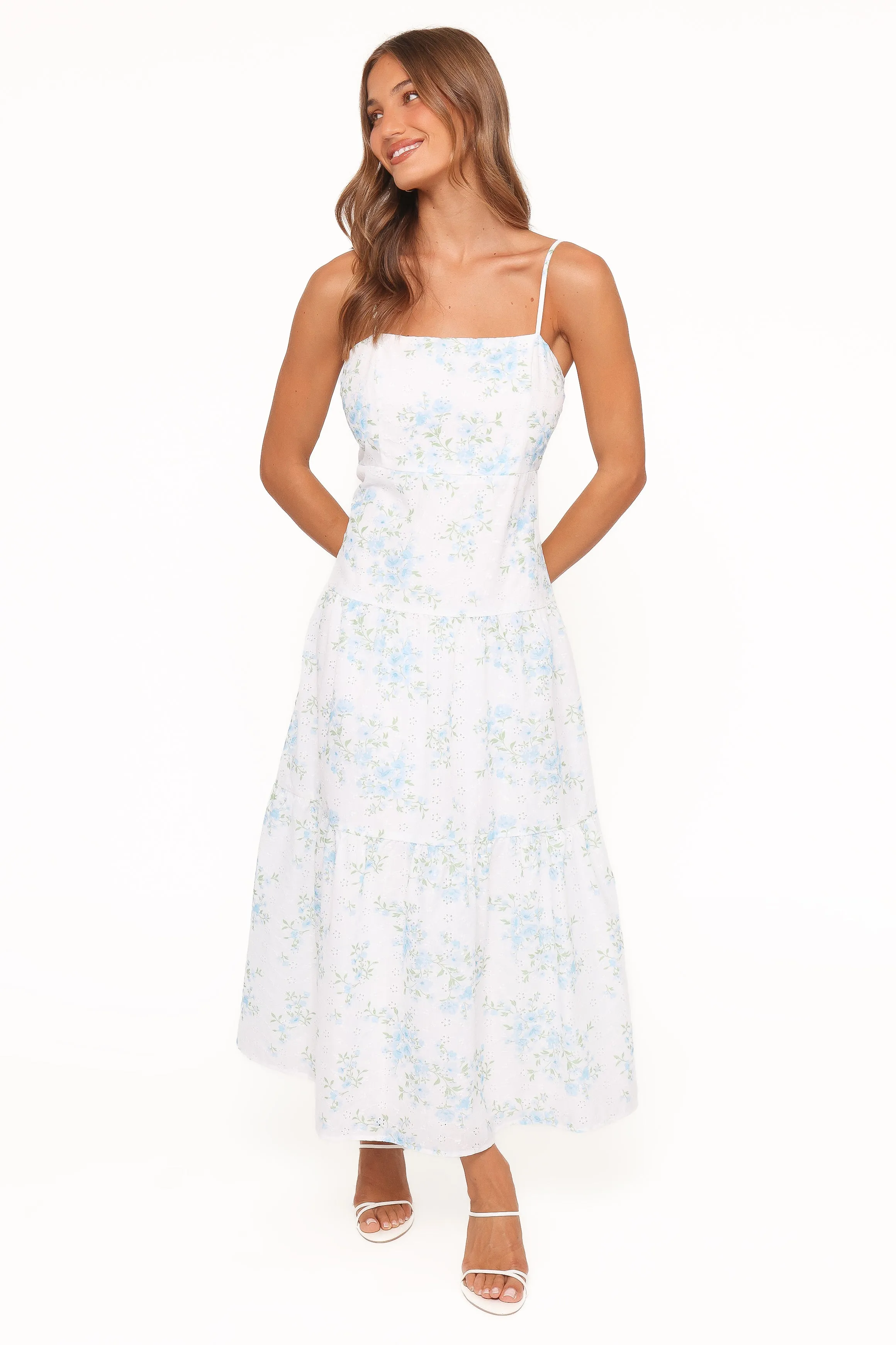 Botanique Midi Dress - Blue Floral sold by Petal & Pup product image thumbnail 4