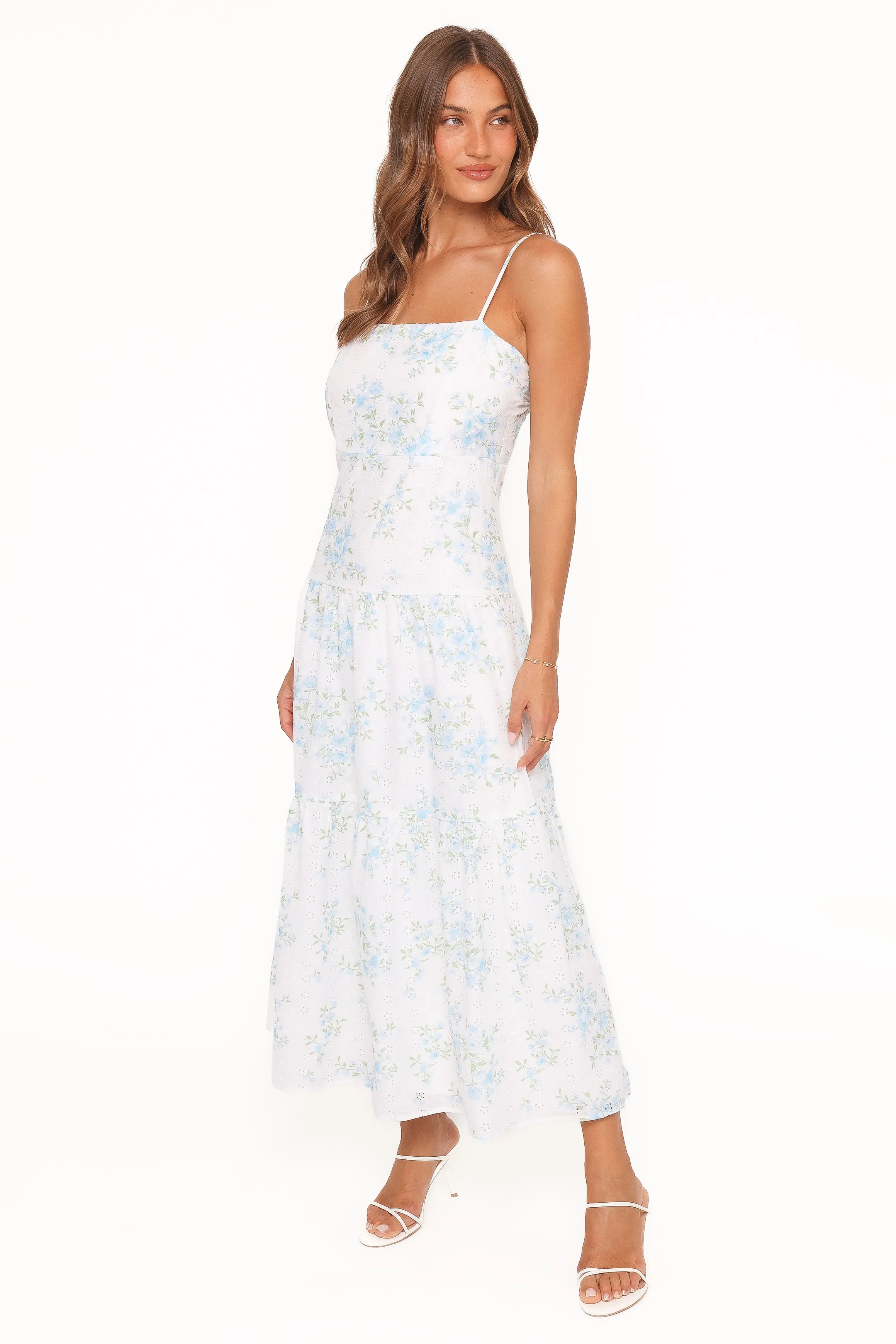 Botanique Midi Dress - Blue Floral sold by Petal & Pup product image thumbnail 5