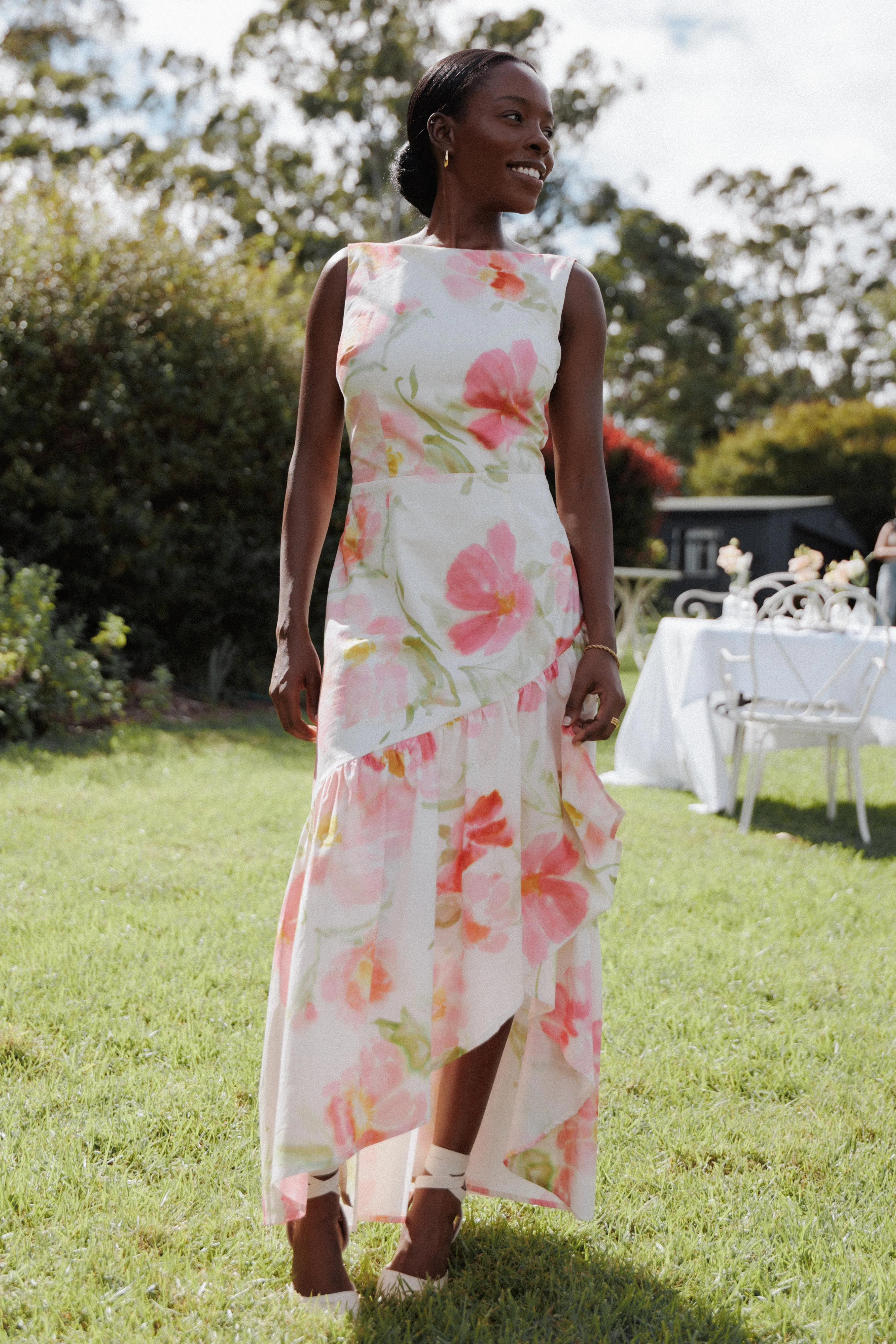 Zula Maxi Dress - Pink Garden Floral sold by Petal & Pup