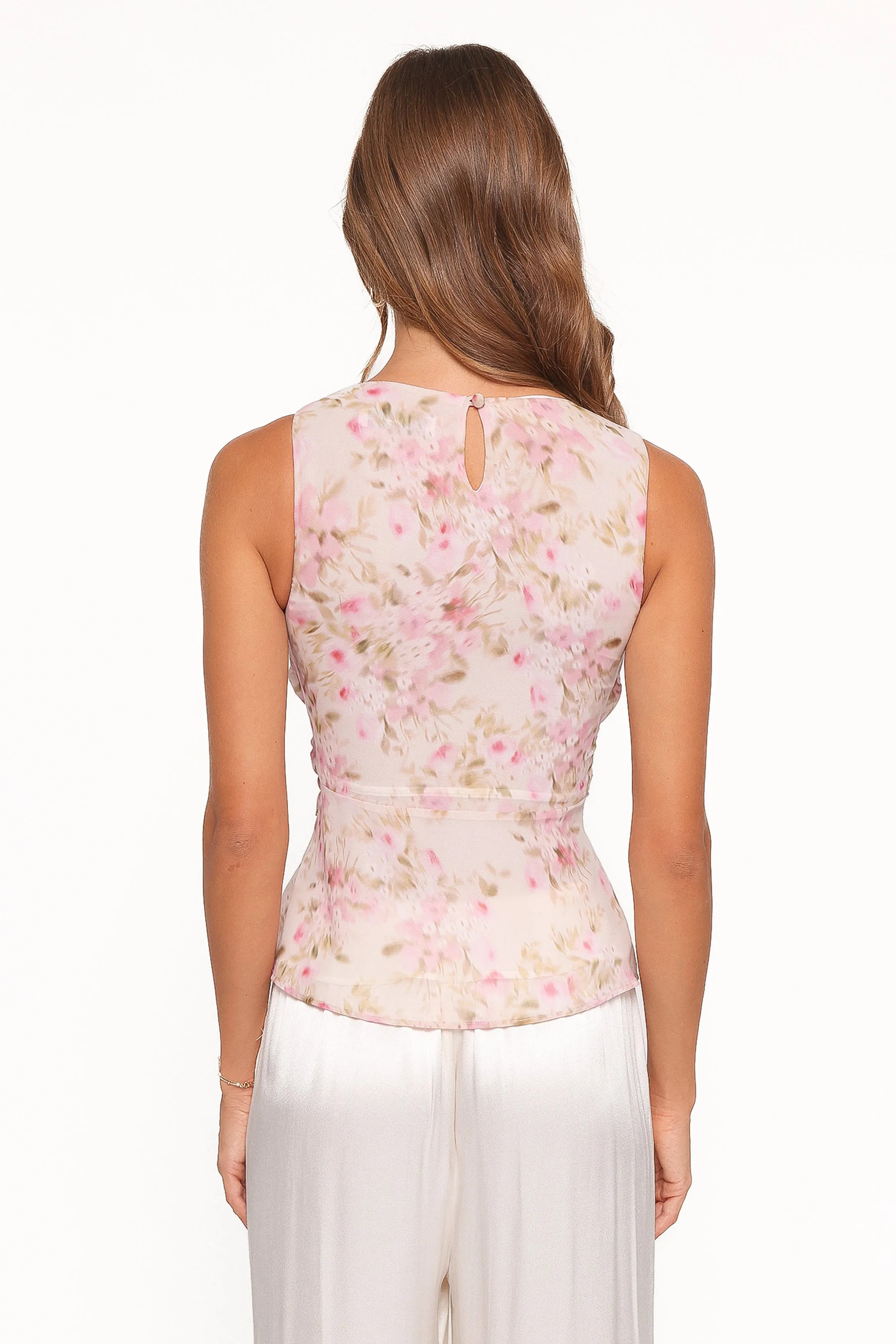 Limona Peplum Top - Blurred Pink Floral sold by Petal & Pup product image thumbnail 5