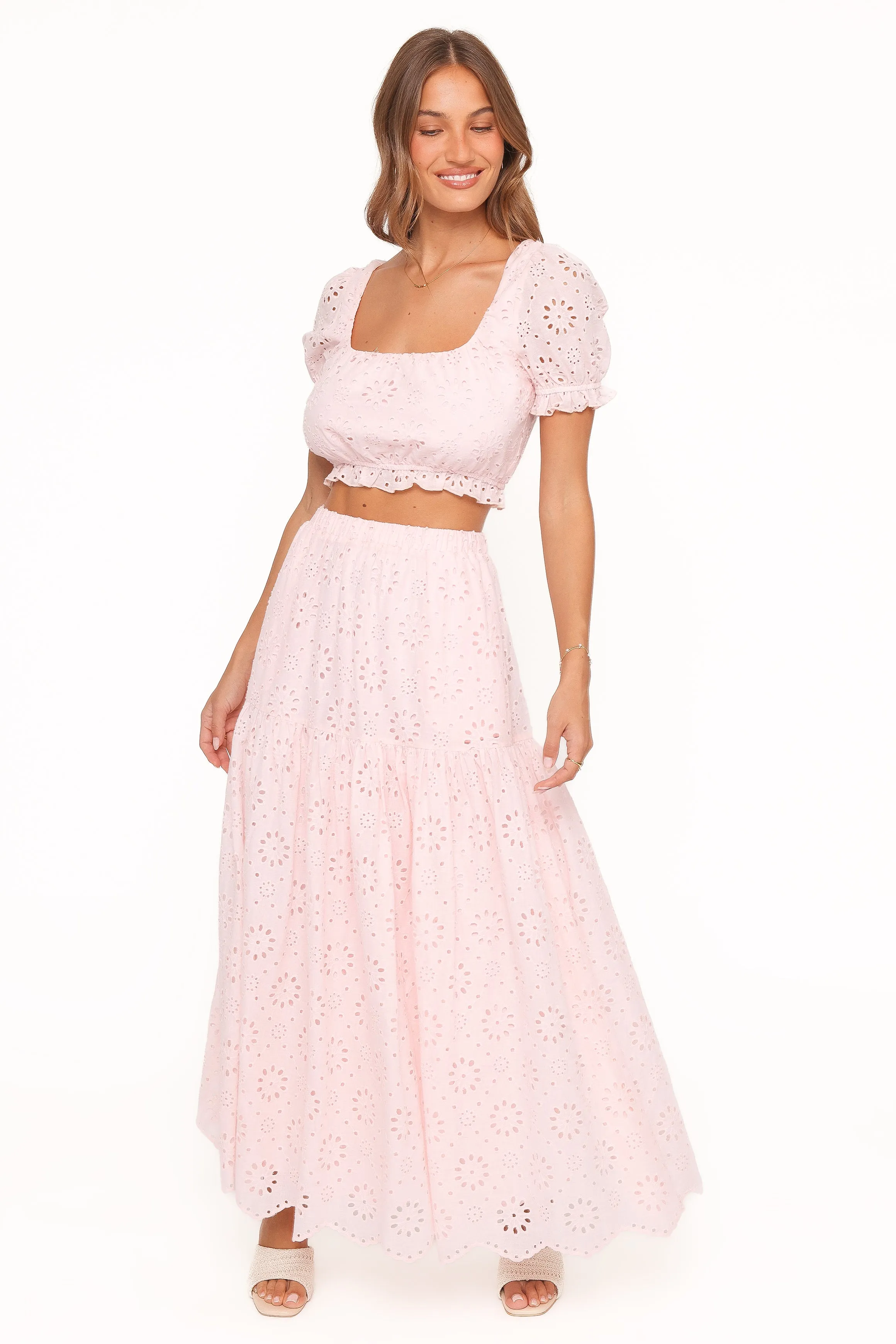 Angelina Skirt Set - Pink Broiderie sold by Petal & Pup product image thumbnail 2