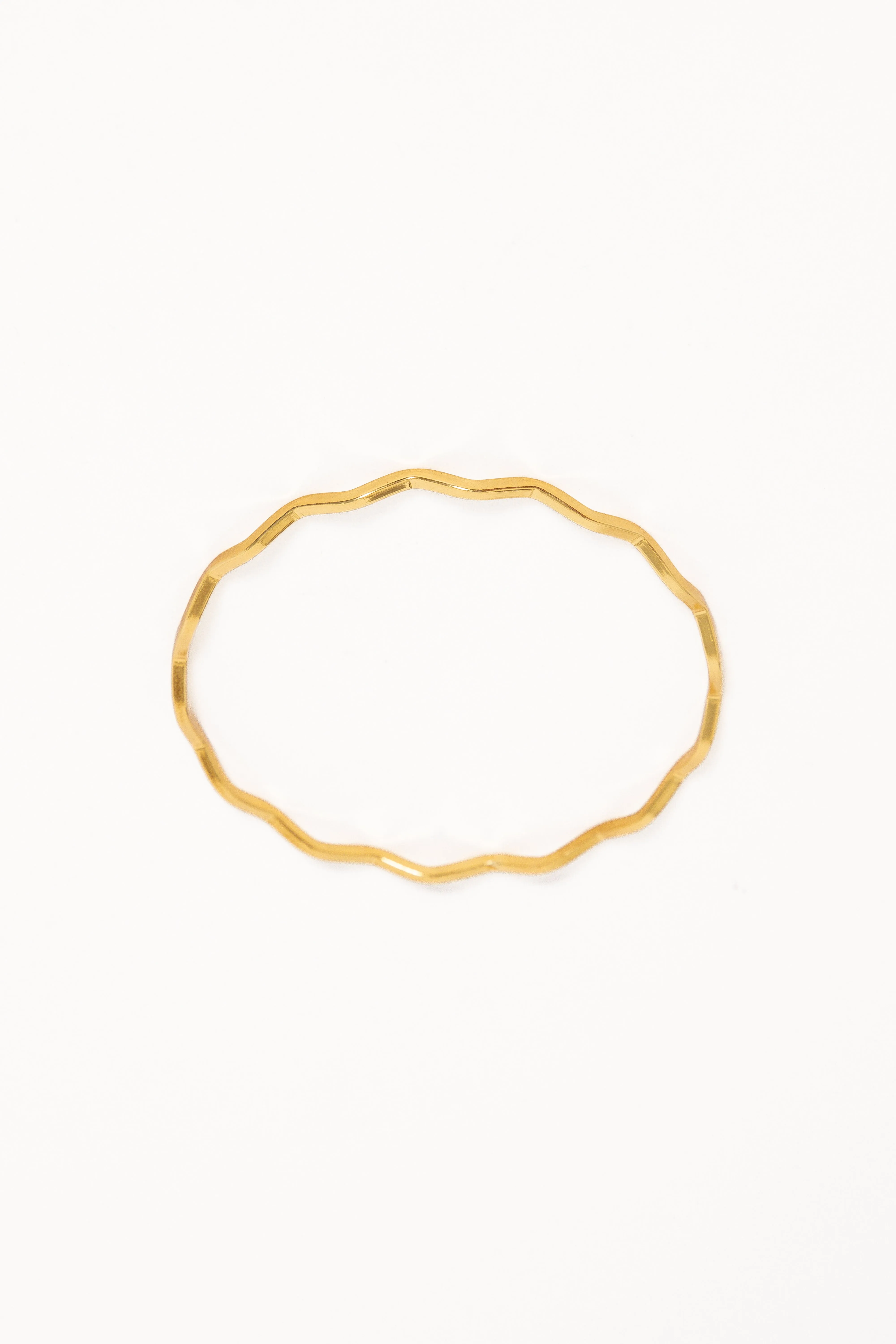 Layla Wave Bangle - Gold sold by Petal & Pup product image thumbnail 2