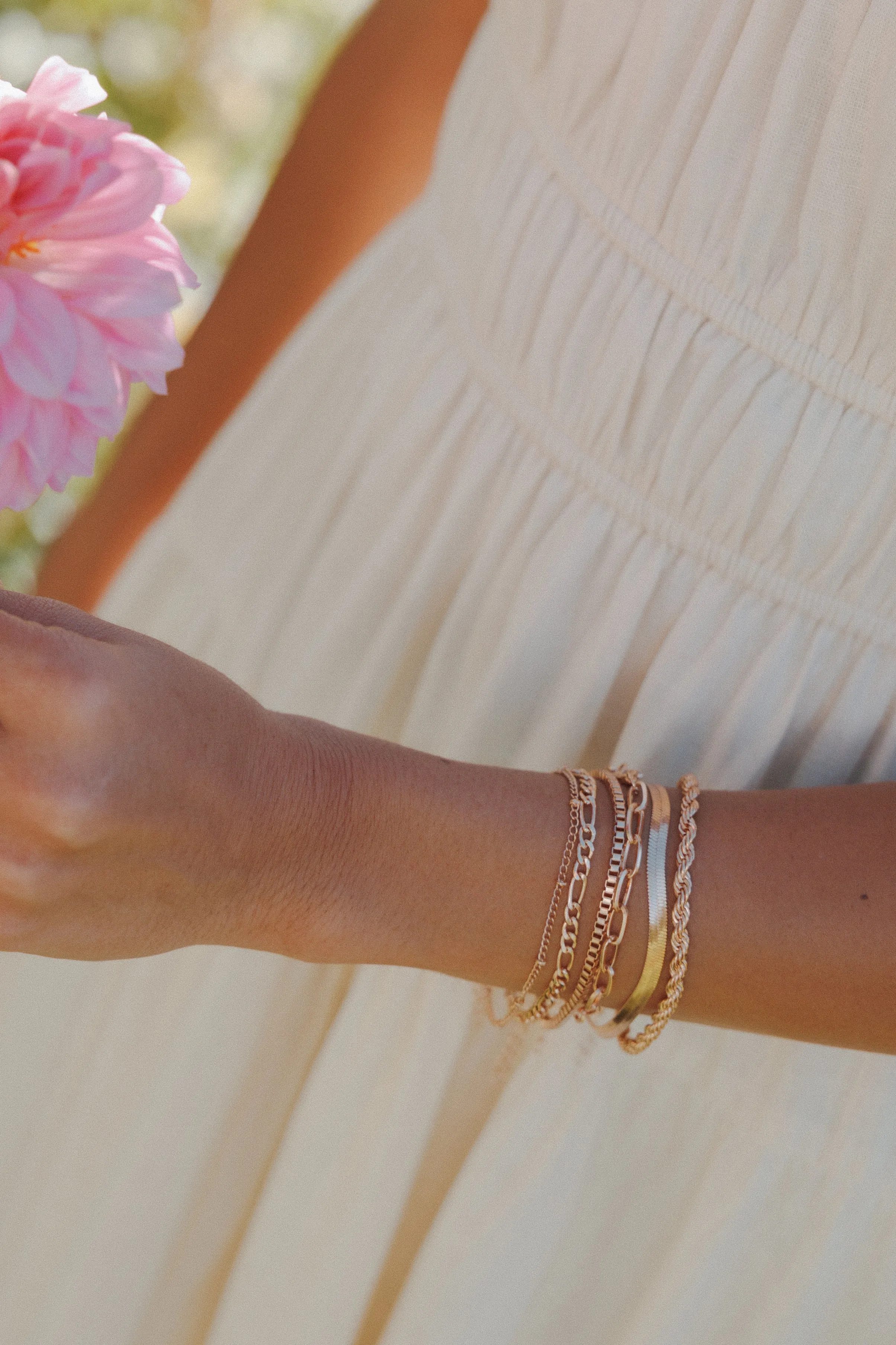 Brooklyn Bracelet Set - Gold sold by Petal & Pup