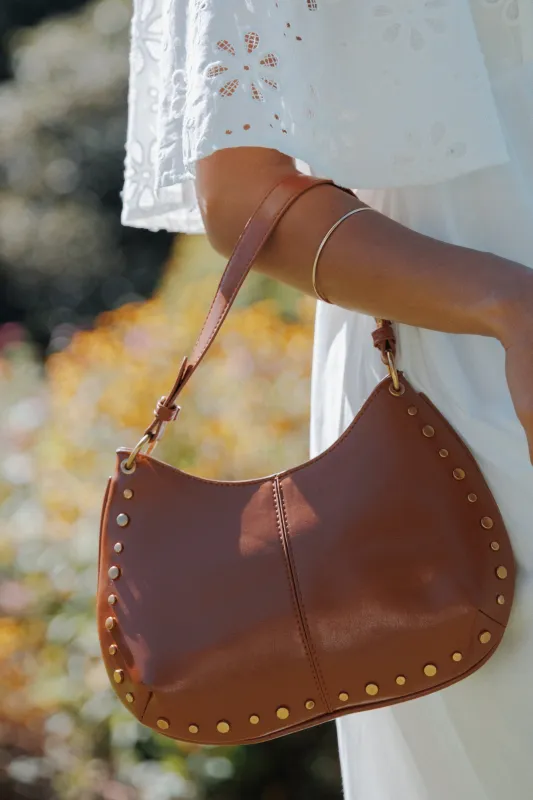 Celia Studded Bag - Tan made by Petal & Pup