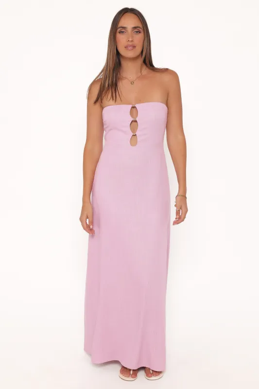 Bolton Strapless Maxi Dress - Lavender made by Petal & Pup
