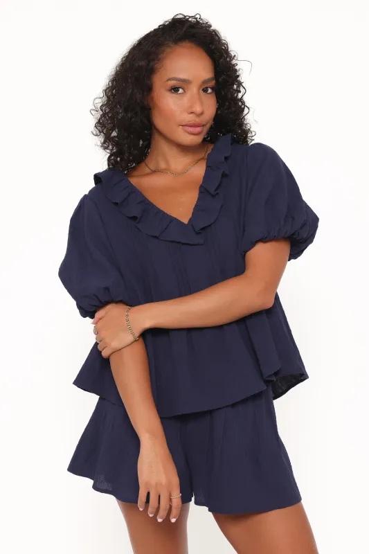 Felicity Short Set - Navy made by Petal & Pup