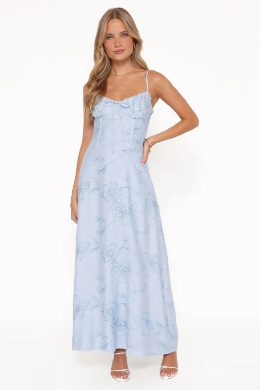 Houston Maxi Dress - Blue Floral made by Petal & Pup