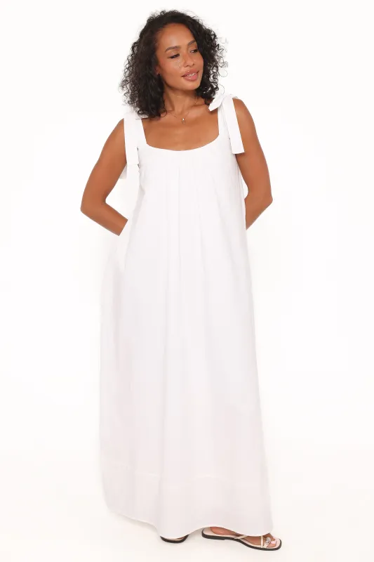 Amber Maxi Dress - White made by Petal & Pup