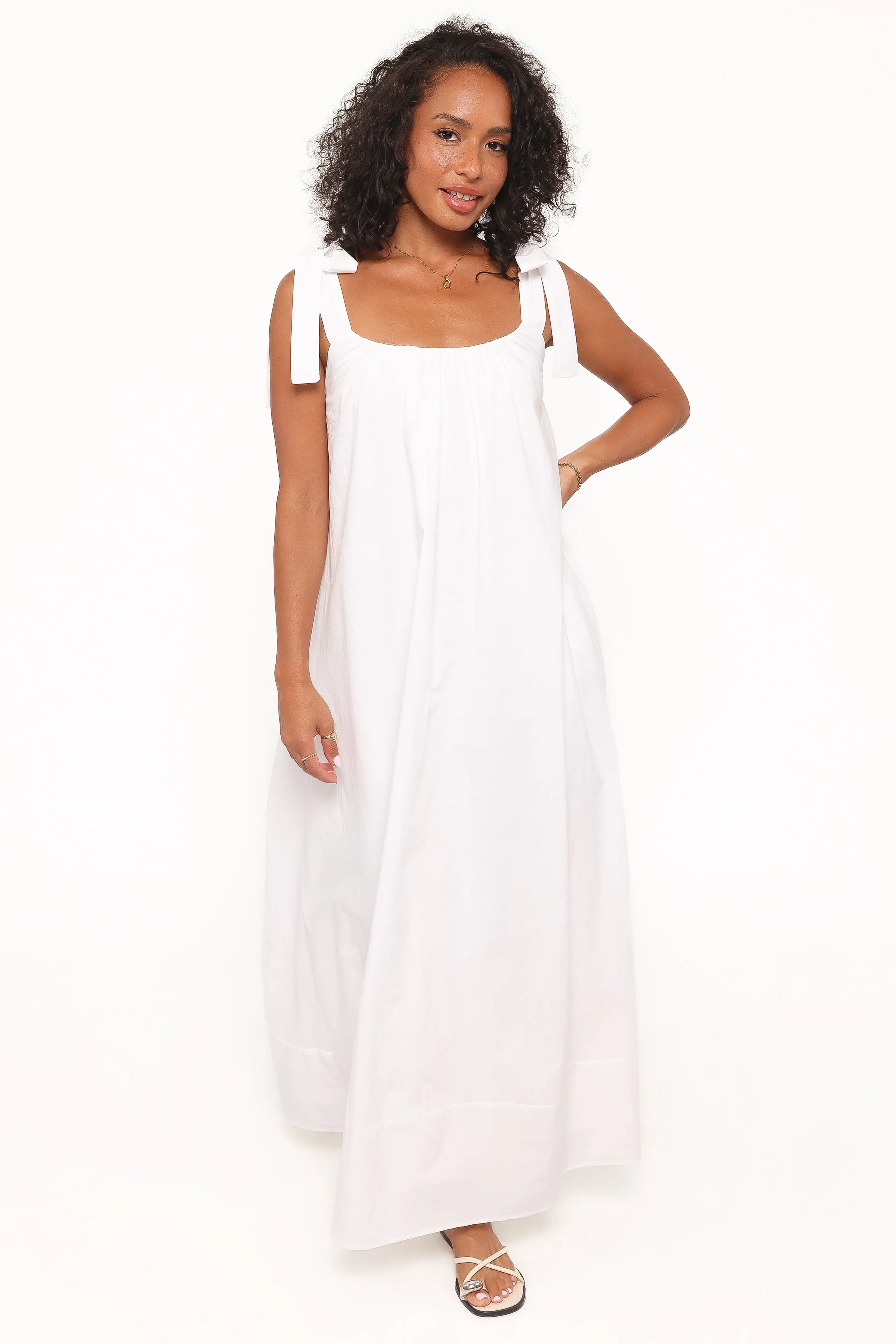 Amber Maxi Dress - White sold by Petal & Pup product image thumbnail 5