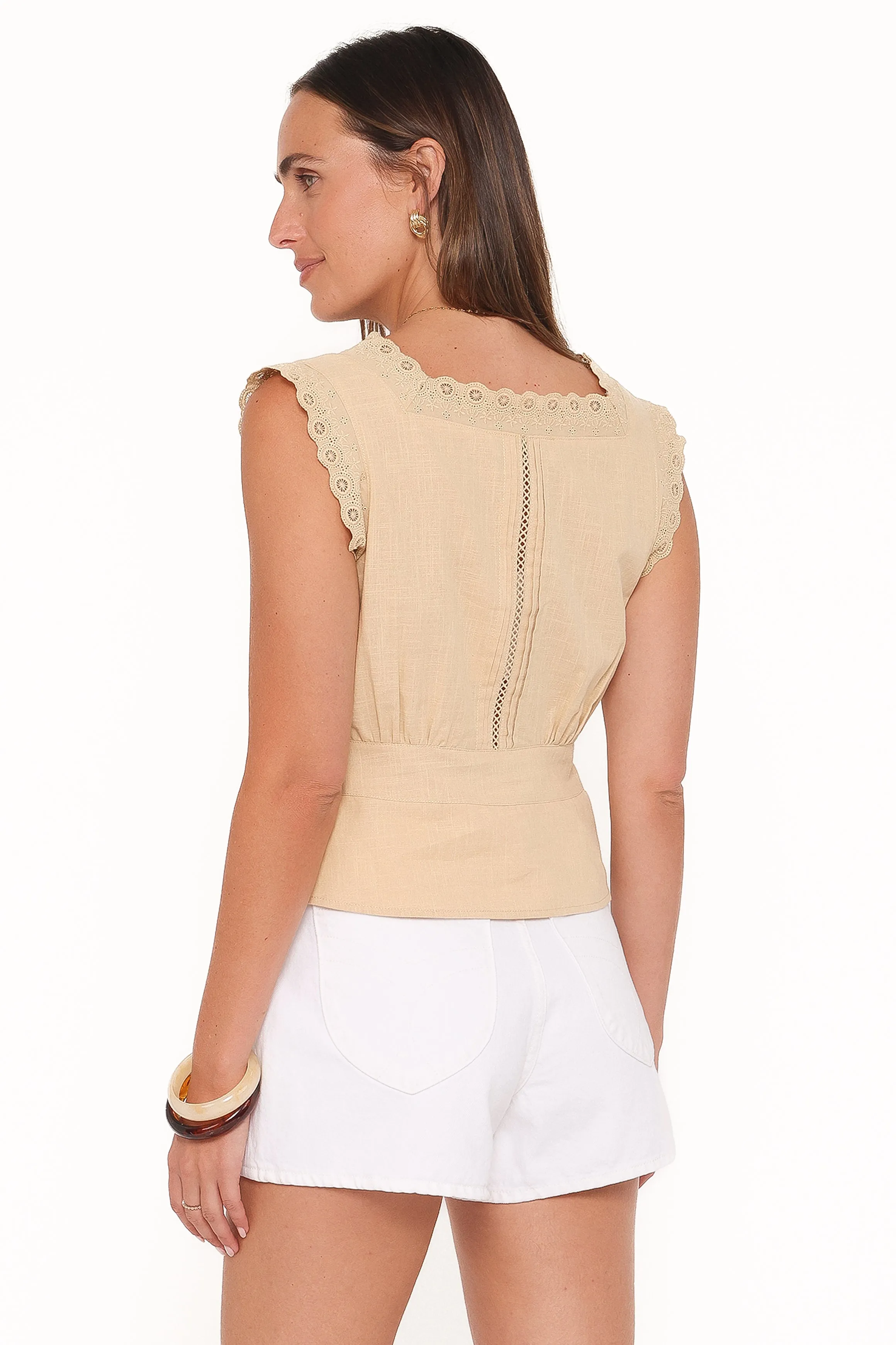 Luke Button Top - Khaki sold by Petal & Pup product image thumbnail 4