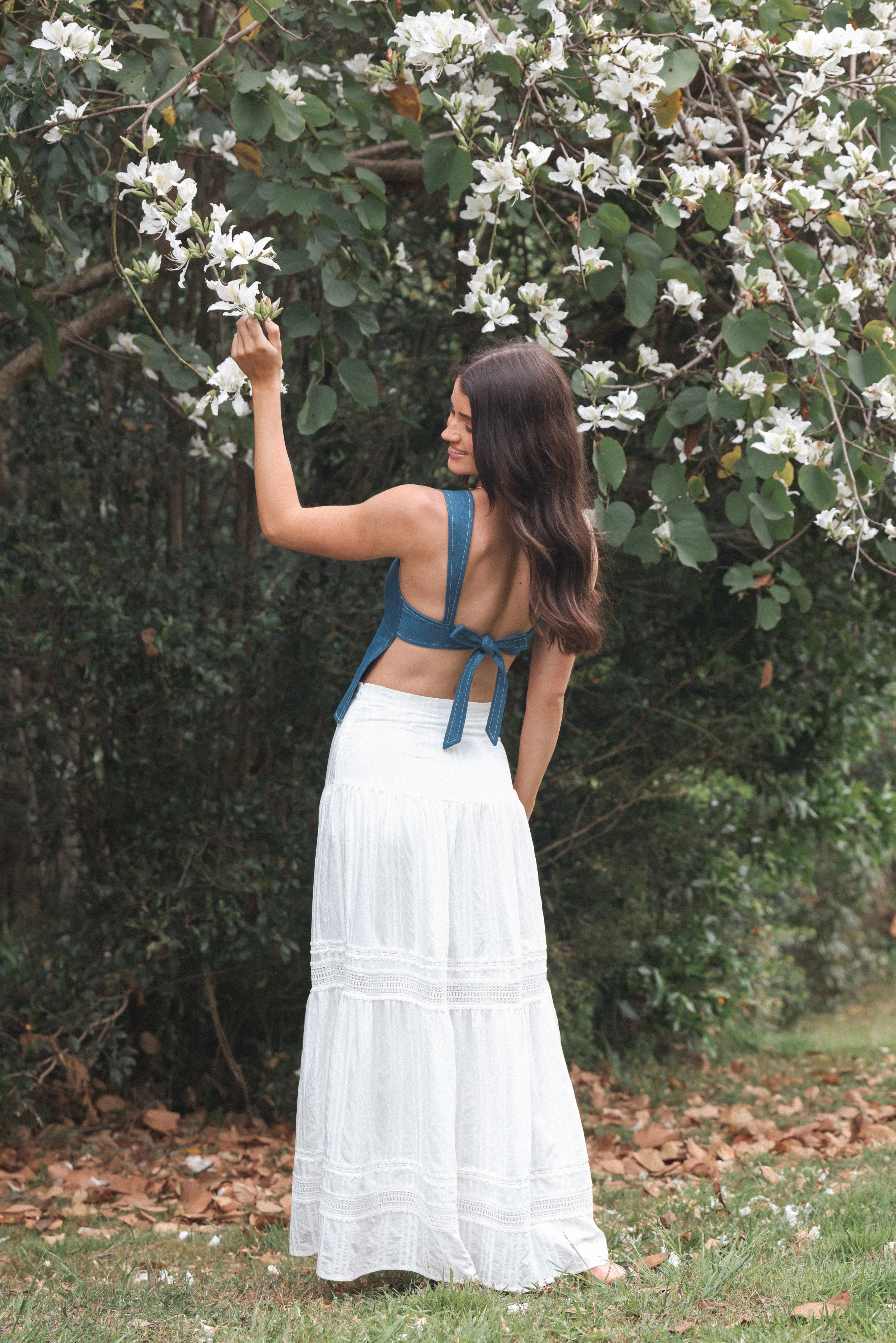 Peony Maxi Skirt - White sold by Petal & Pup