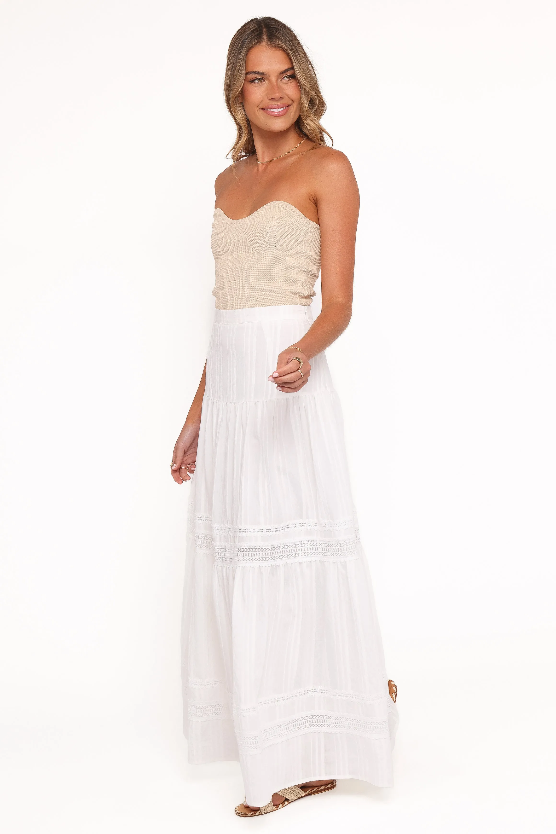 Peony Maxi Skirt - White sold by Petal & Pup product image thumbnail 4