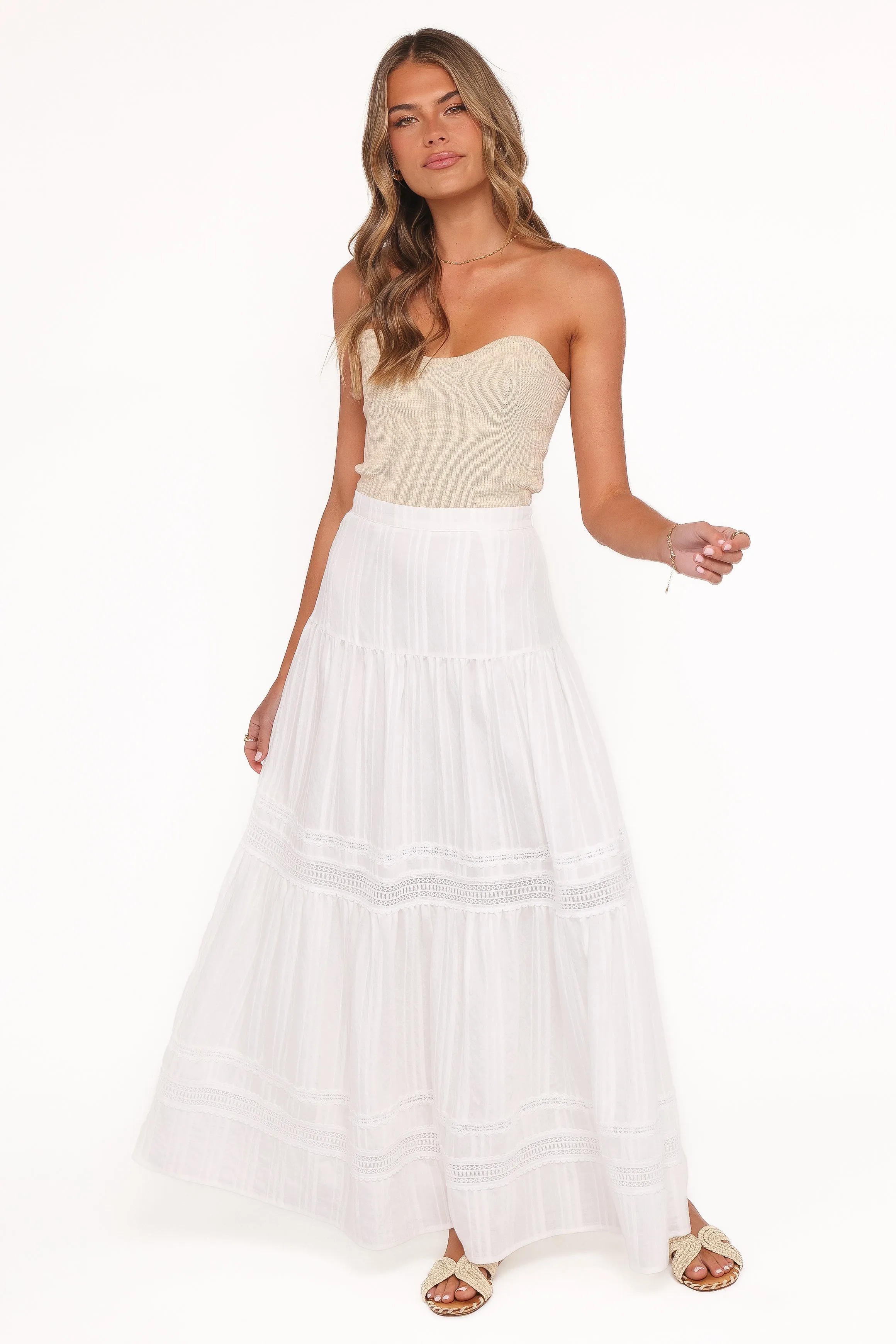 Peony Maxi Skirt - White sold by Petal & Pup product image thumbnail 2