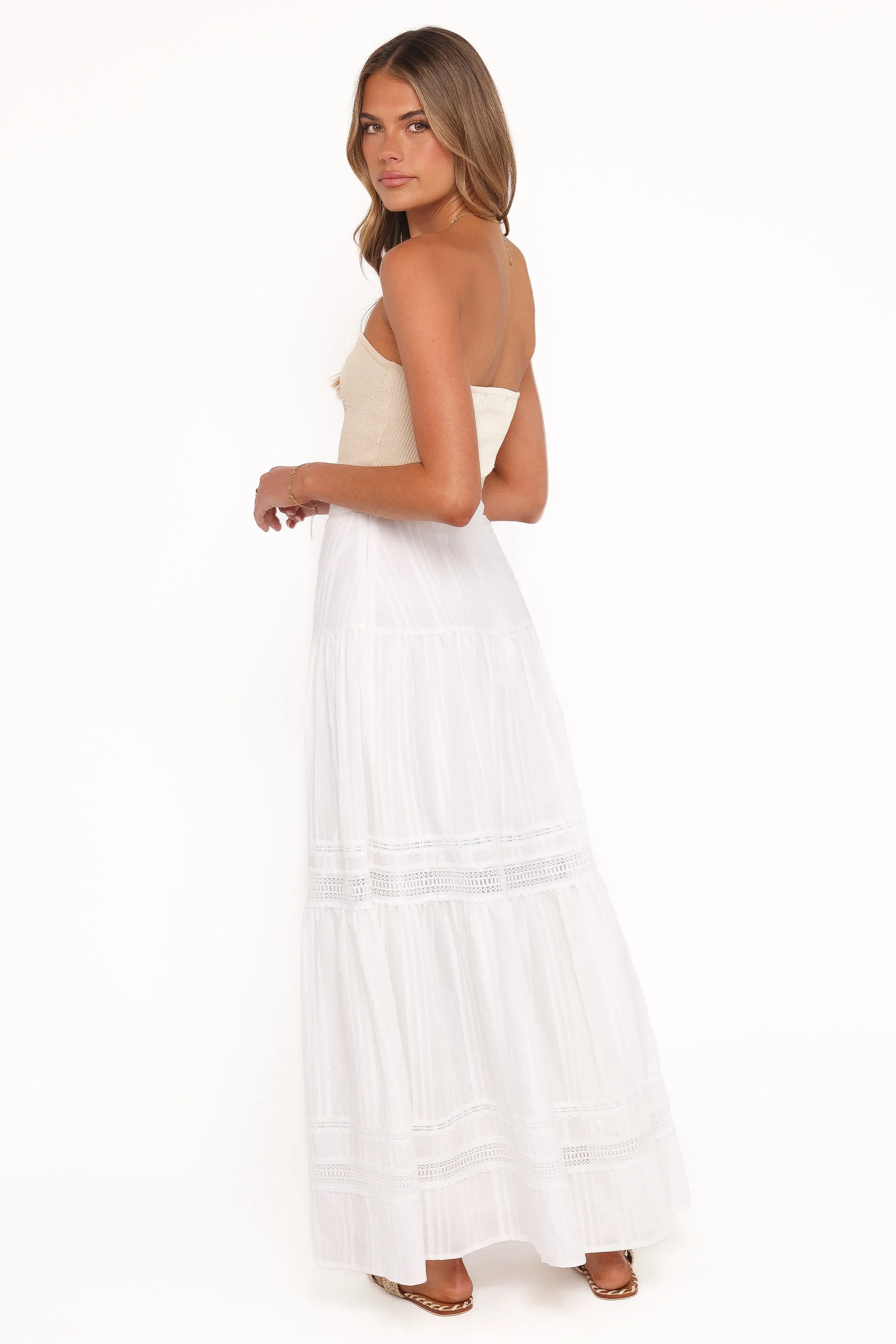 Peony Maxi Skirt - White sold by Petal & Pup product image thumbnail 5