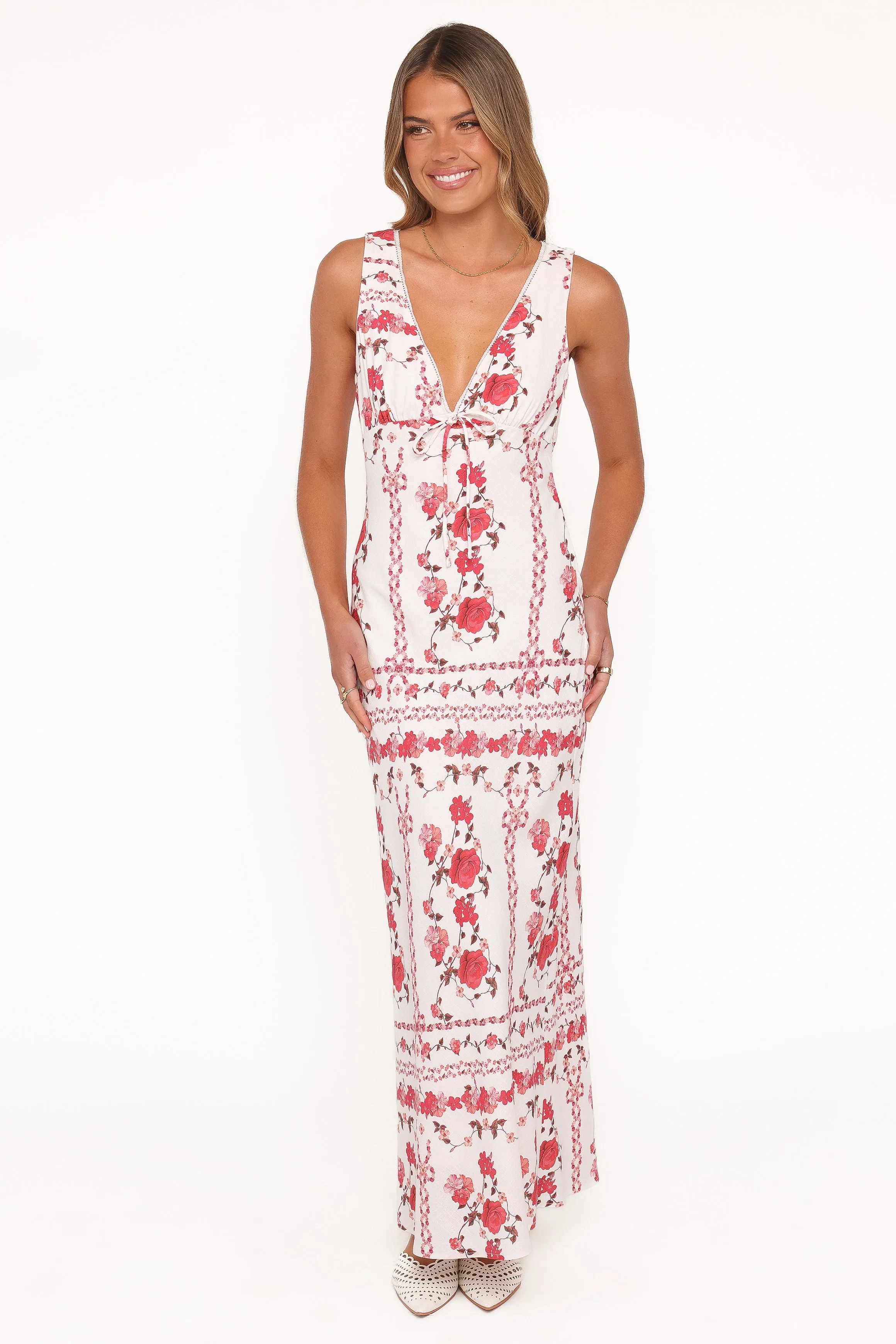 Amore Bias Cut Maxi Dress - Red Rose sold by Petal & Pup product image thumbnail 2