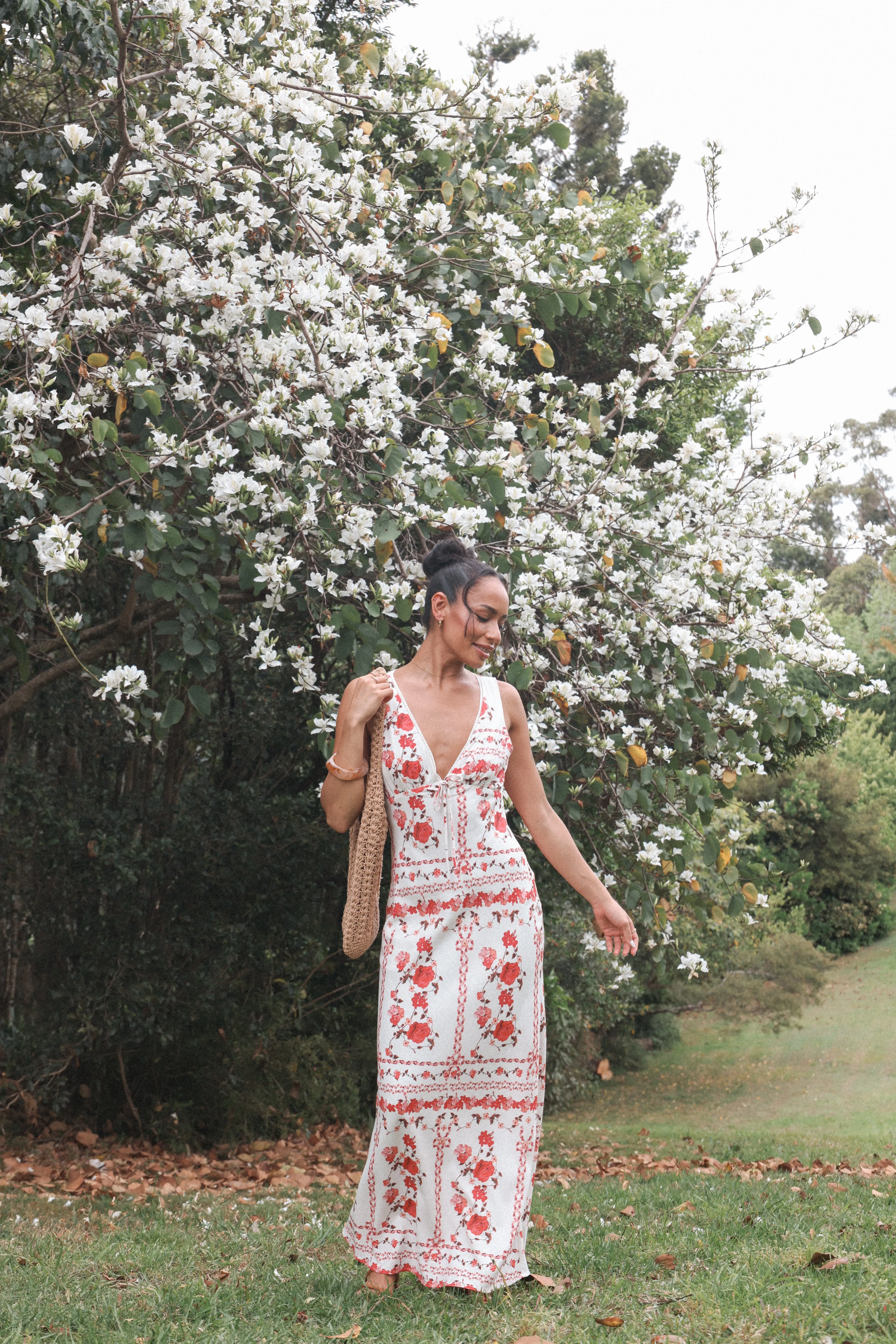 Amore Bias Cut Maxi Dress - Red Rose sold by Petal & Pup