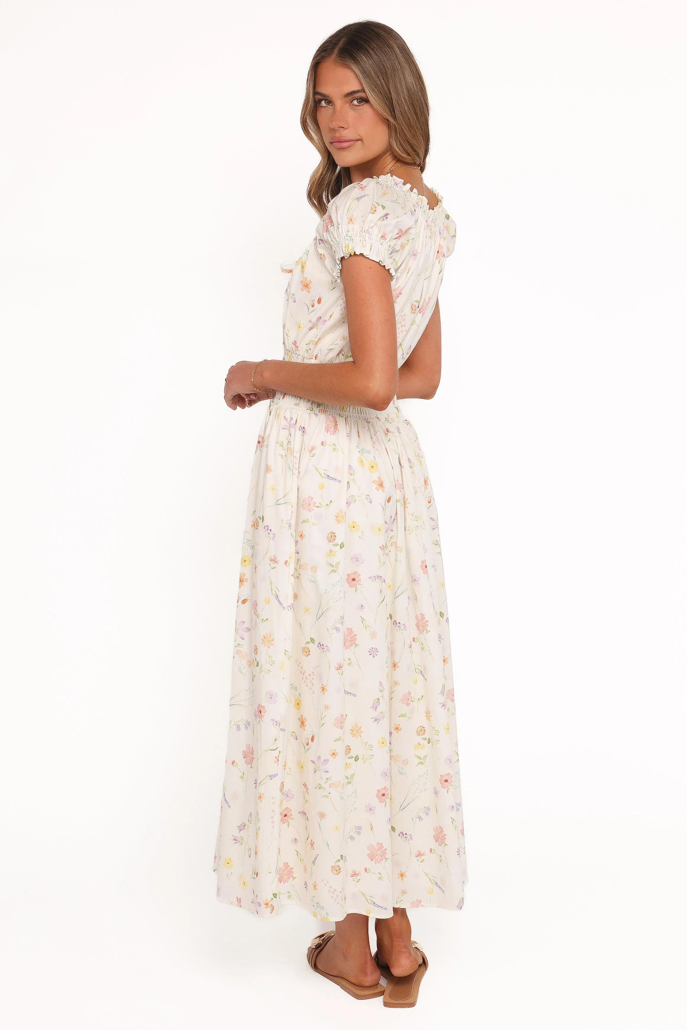 Katana Puff Sleeve Midi Dress - Floral sold by Petal & Pup product image thumbnail 5