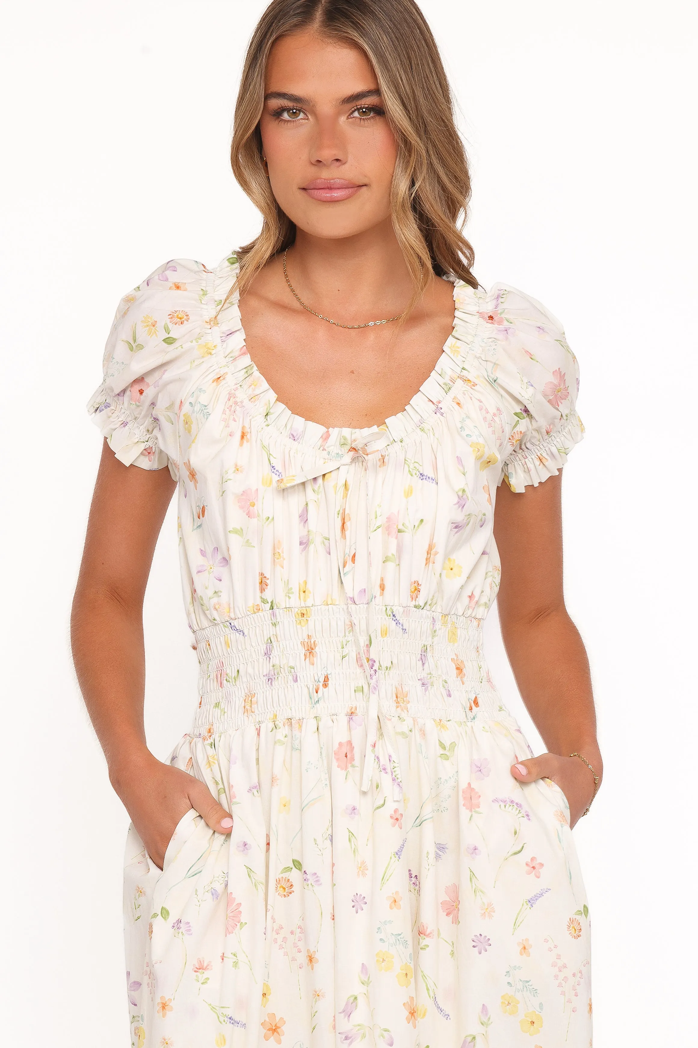 Katana Puff Sleeve Midi Dress - Floral sold by Petal & Pup product image thumbnail 3