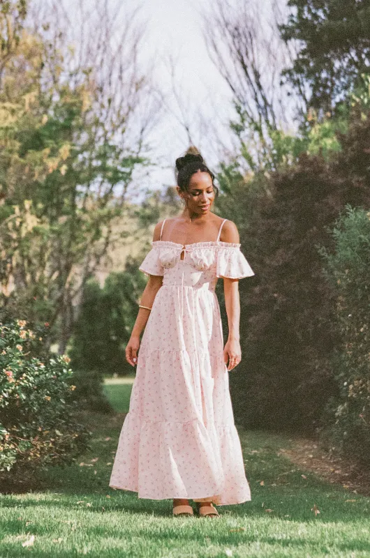 Lachay Maxi Dress - Pink Floral made by Petal & Pup