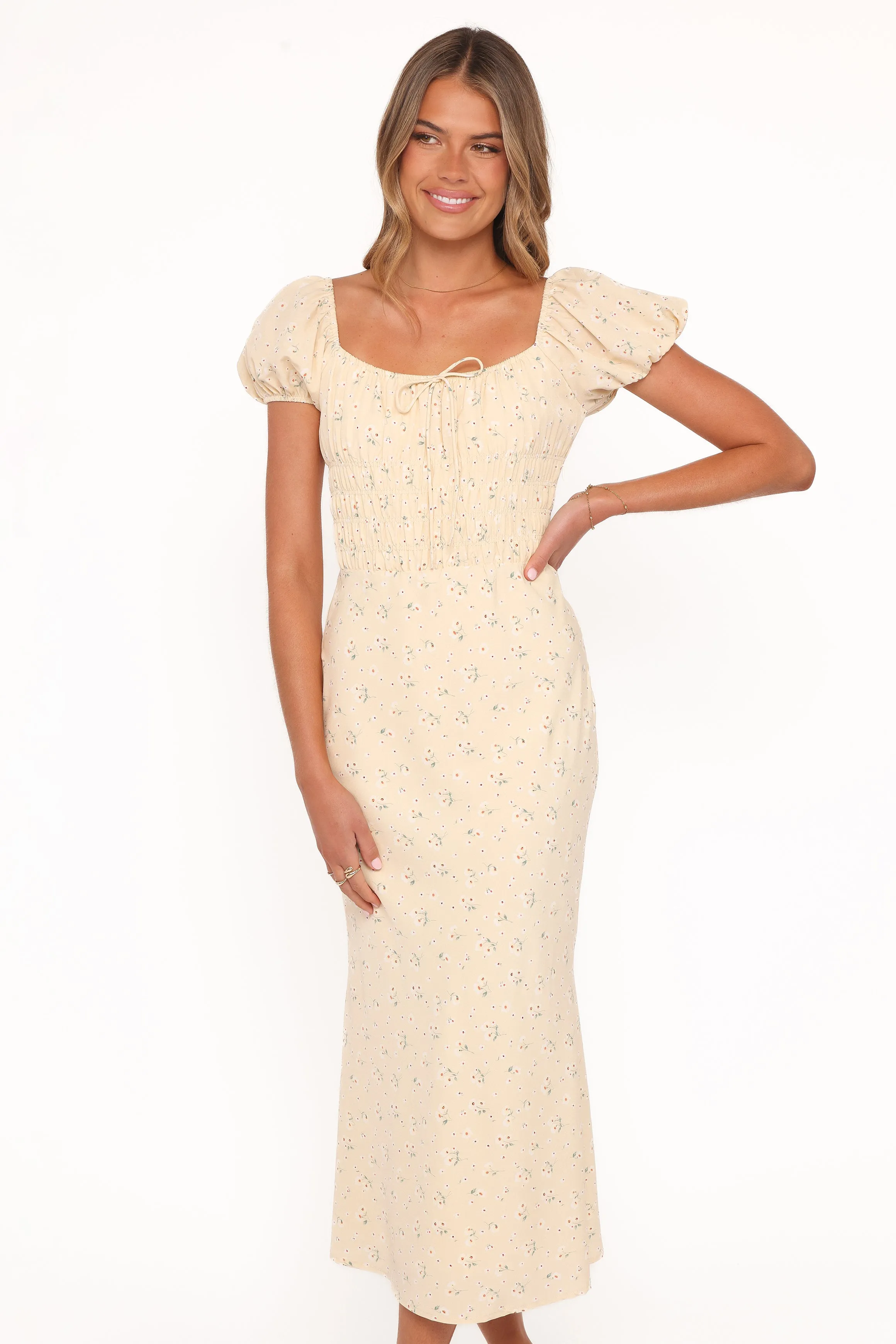 Teigan Midi Dress - Yellow Floral sold by Petal & Pup product image thumbnail 2