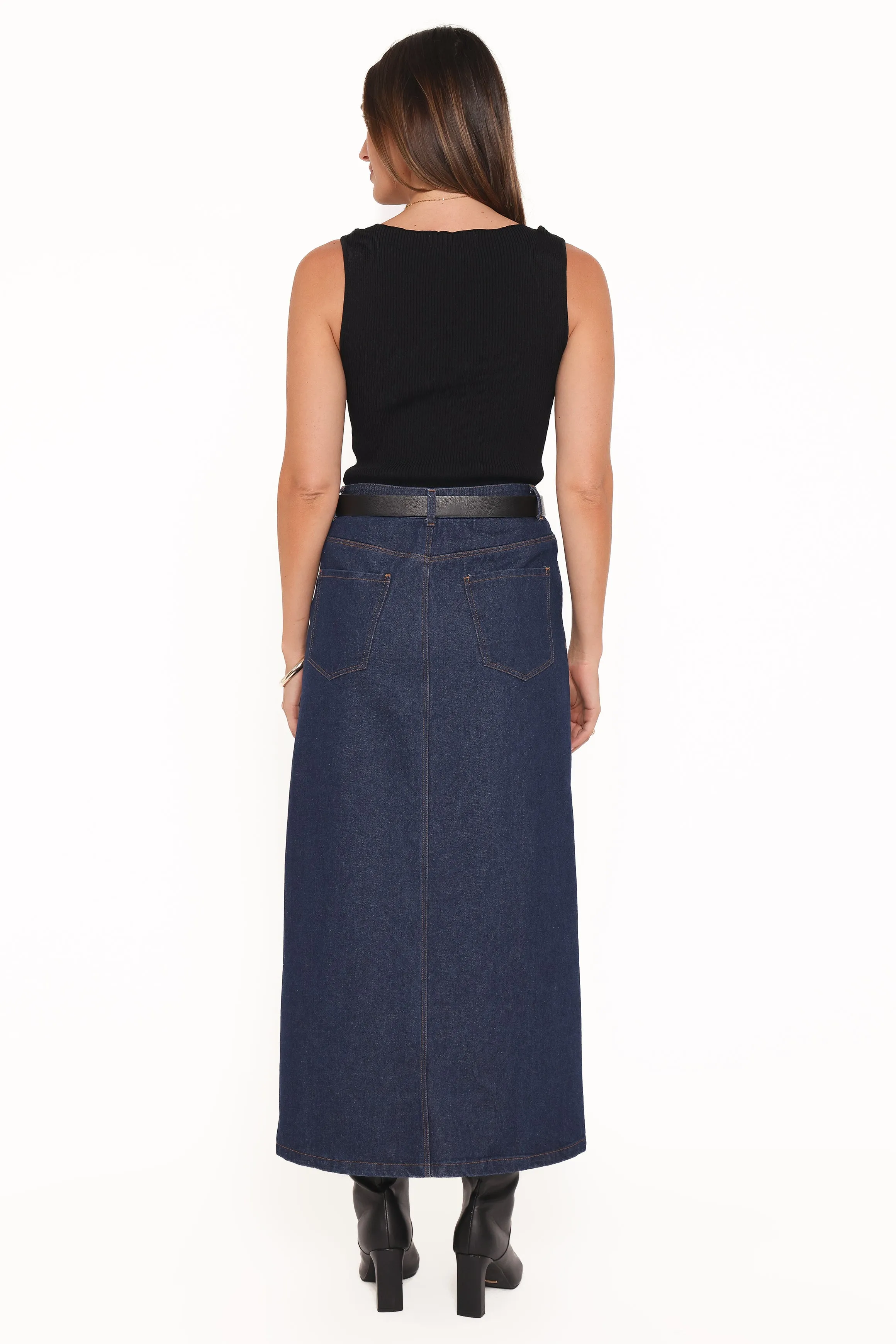Dana Denim Midi Skirt - Midnight sold by Petal & Pup product image thumbnail 5