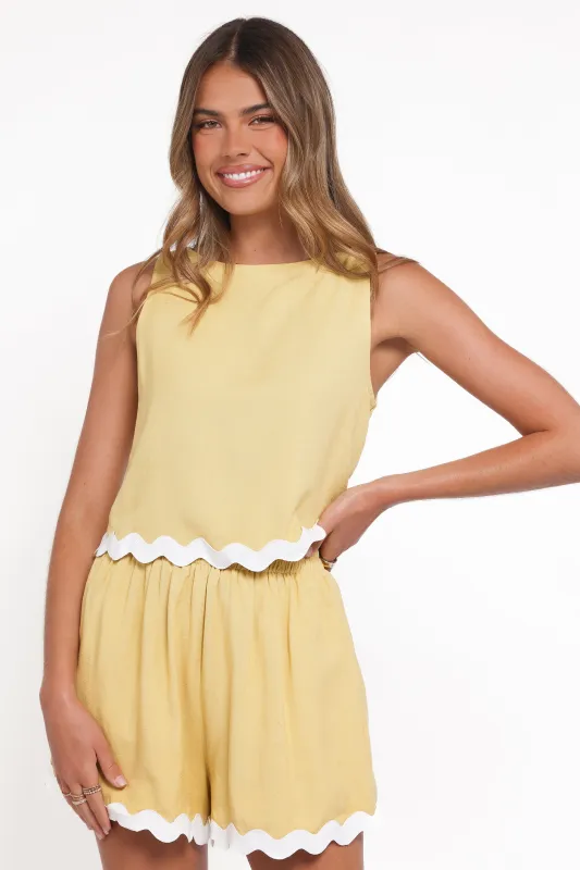 Katy Short Set - Yellow made by Petal & Pup