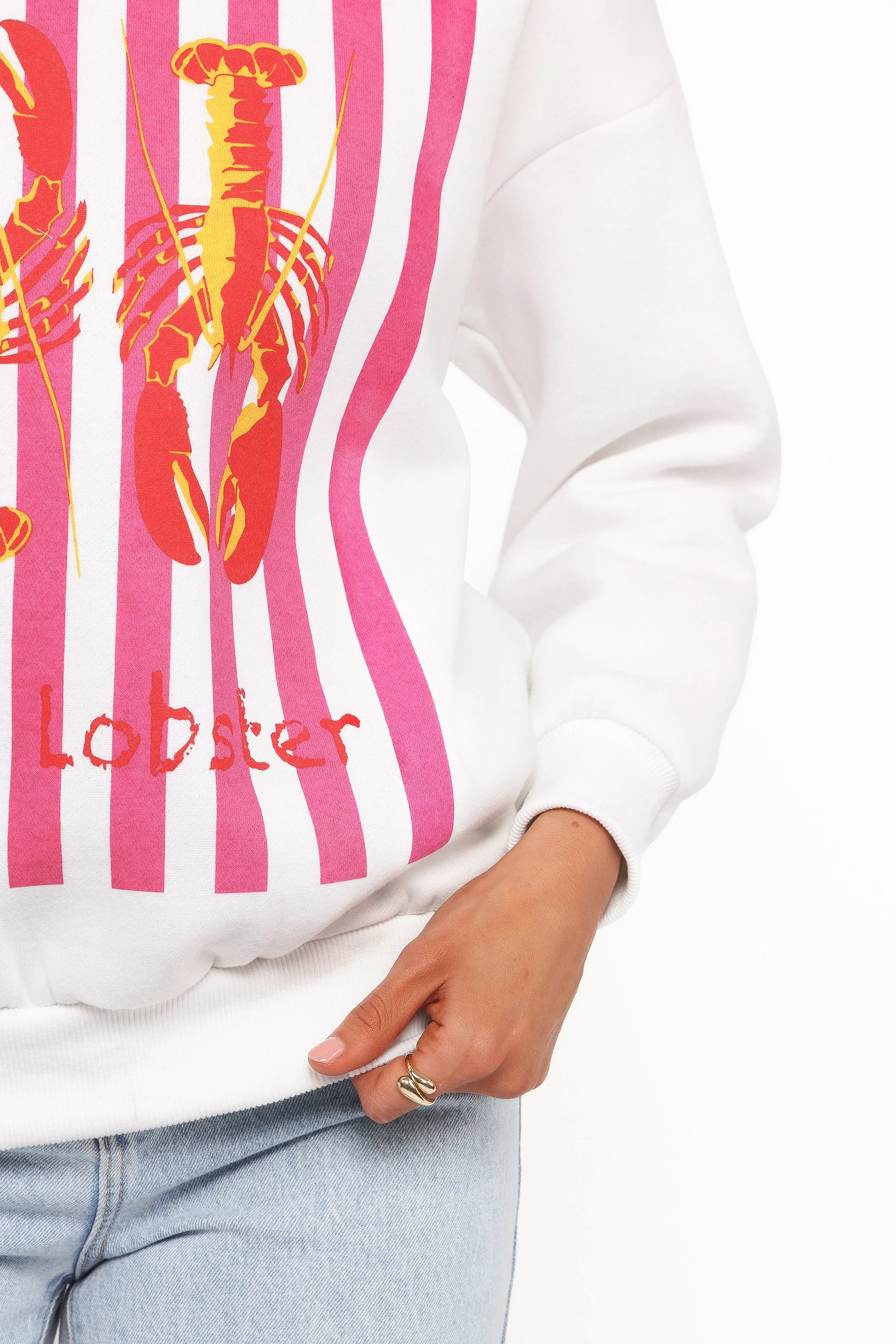 Goodwin Lobster Sweatshirt - White sold by Petal & Pup product image thumbnail 4