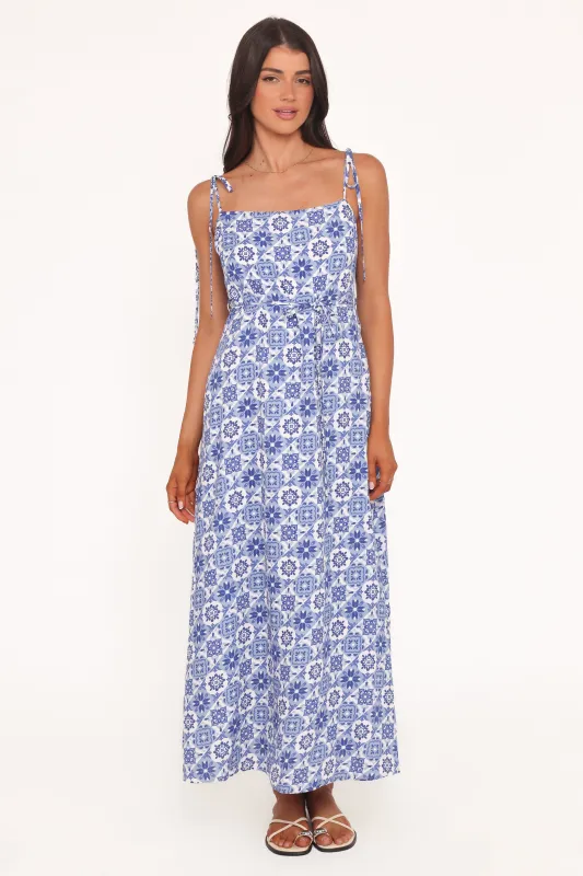 Aster Maxi Dress - Blue Tile made by Petal & Pup