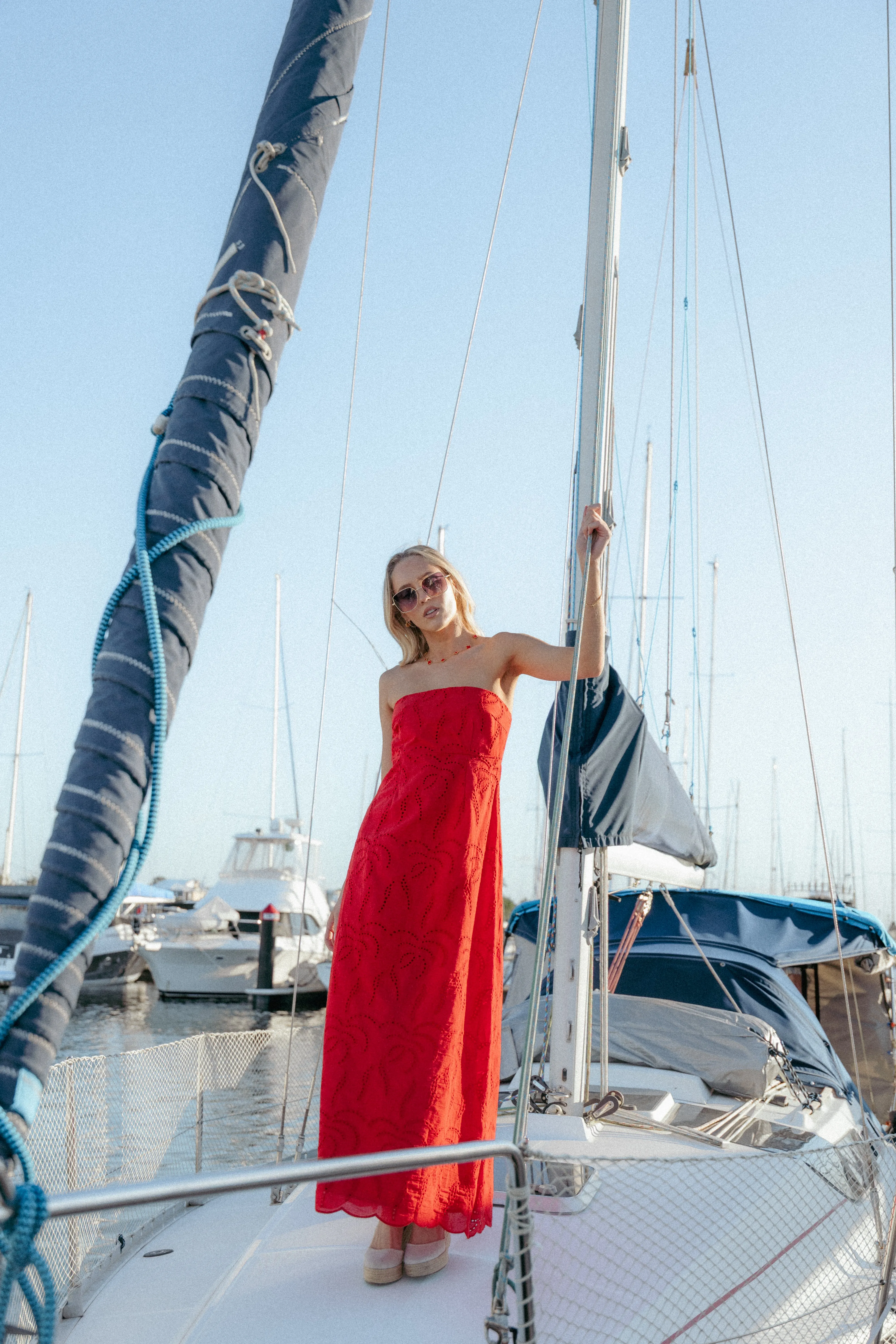 Brea Maxi Dress - Red sold by Petal & Pup
