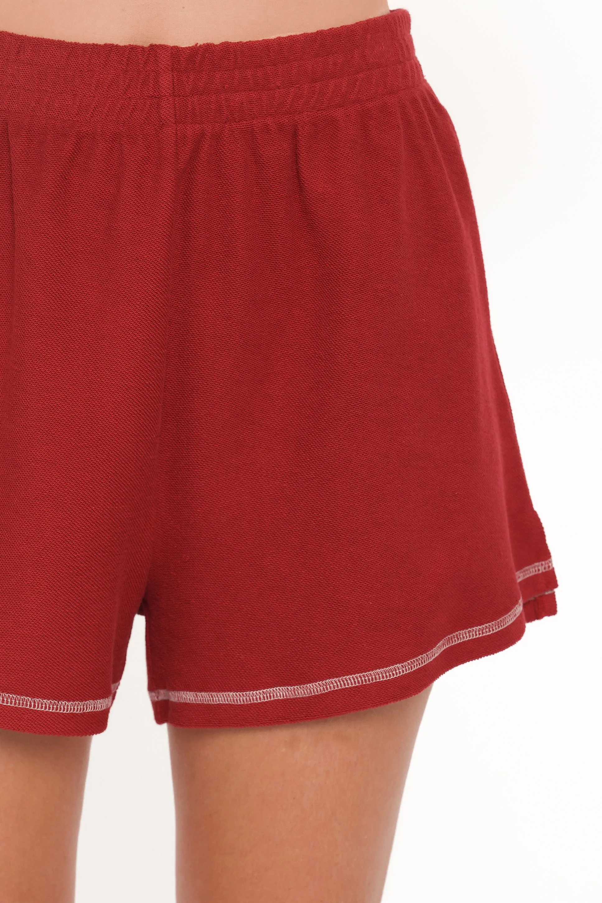 Melody Knit Short Set - Burgundy sold by Petal & Pup product image thumbnail 3