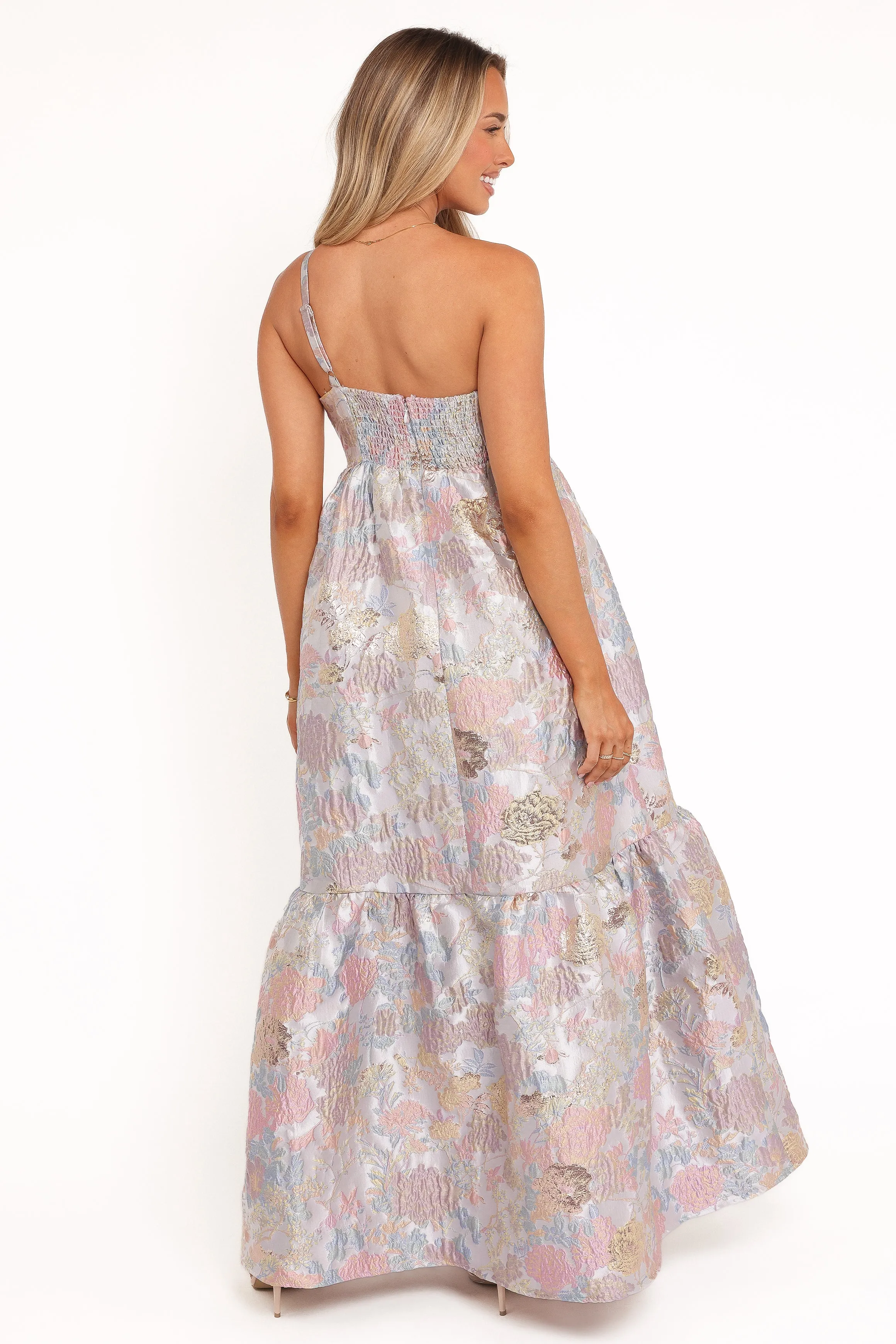 Betina Bow Front Maxi Dress - Pale Blue Floral sold by Petal & Pup product image thumbnail 4