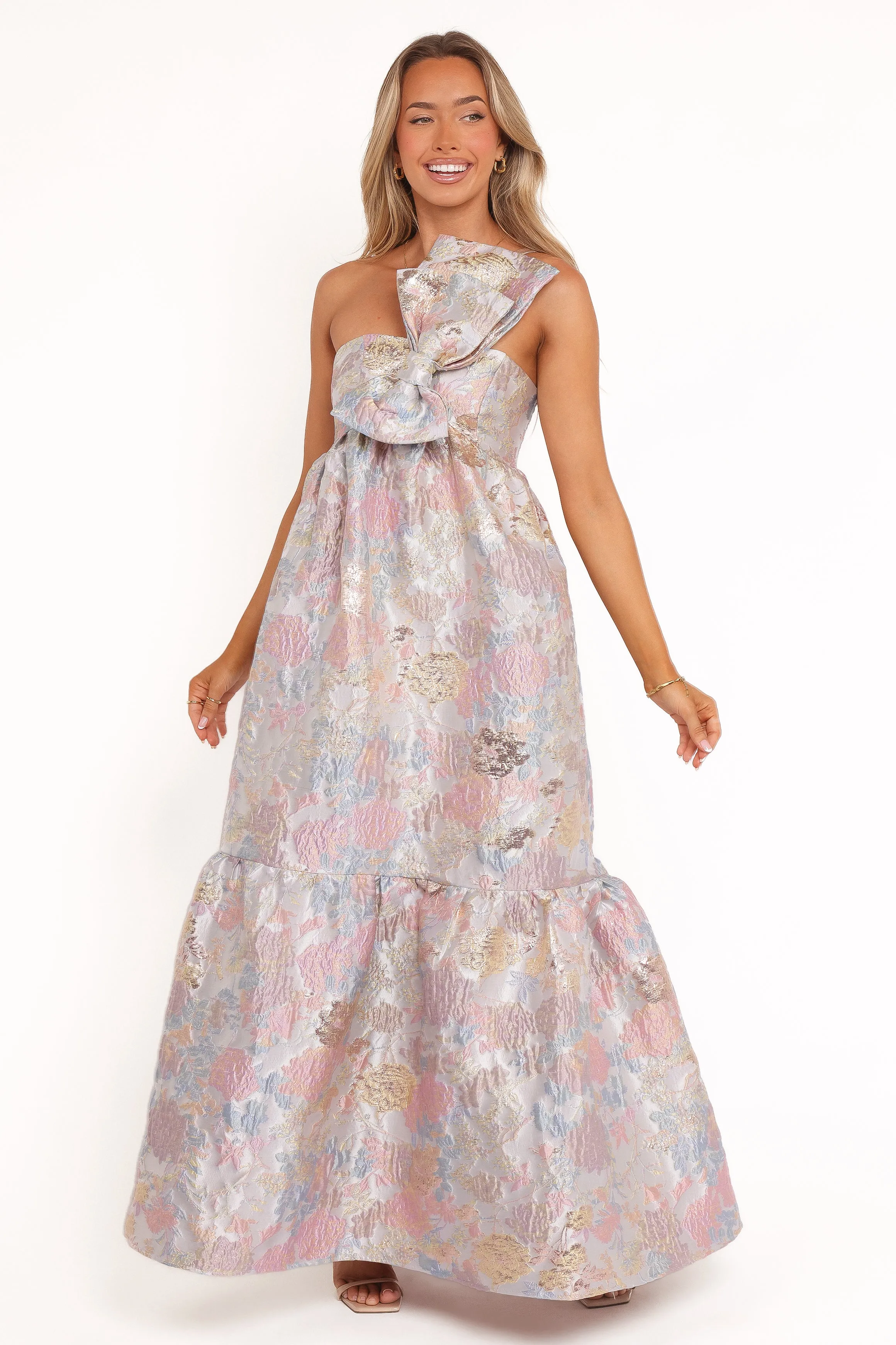 Betina Bow Front Maxi Dress - Pale Blue Floral sold by Petal & Pup product image thumbnail 2