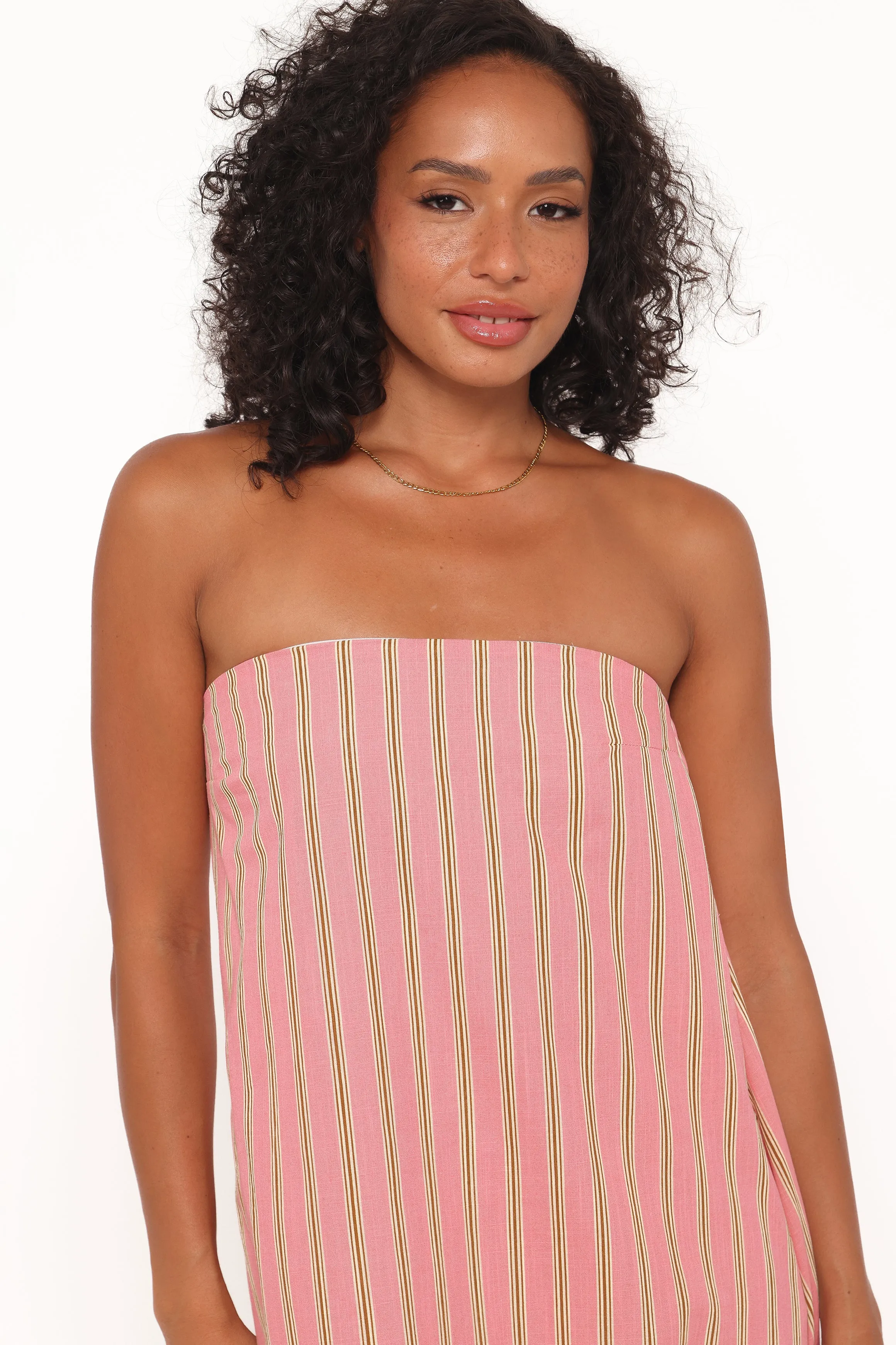 Soph Strapless Maxi Dress - Pink Stripe sold by Petal & Pup product image thumbnail 4