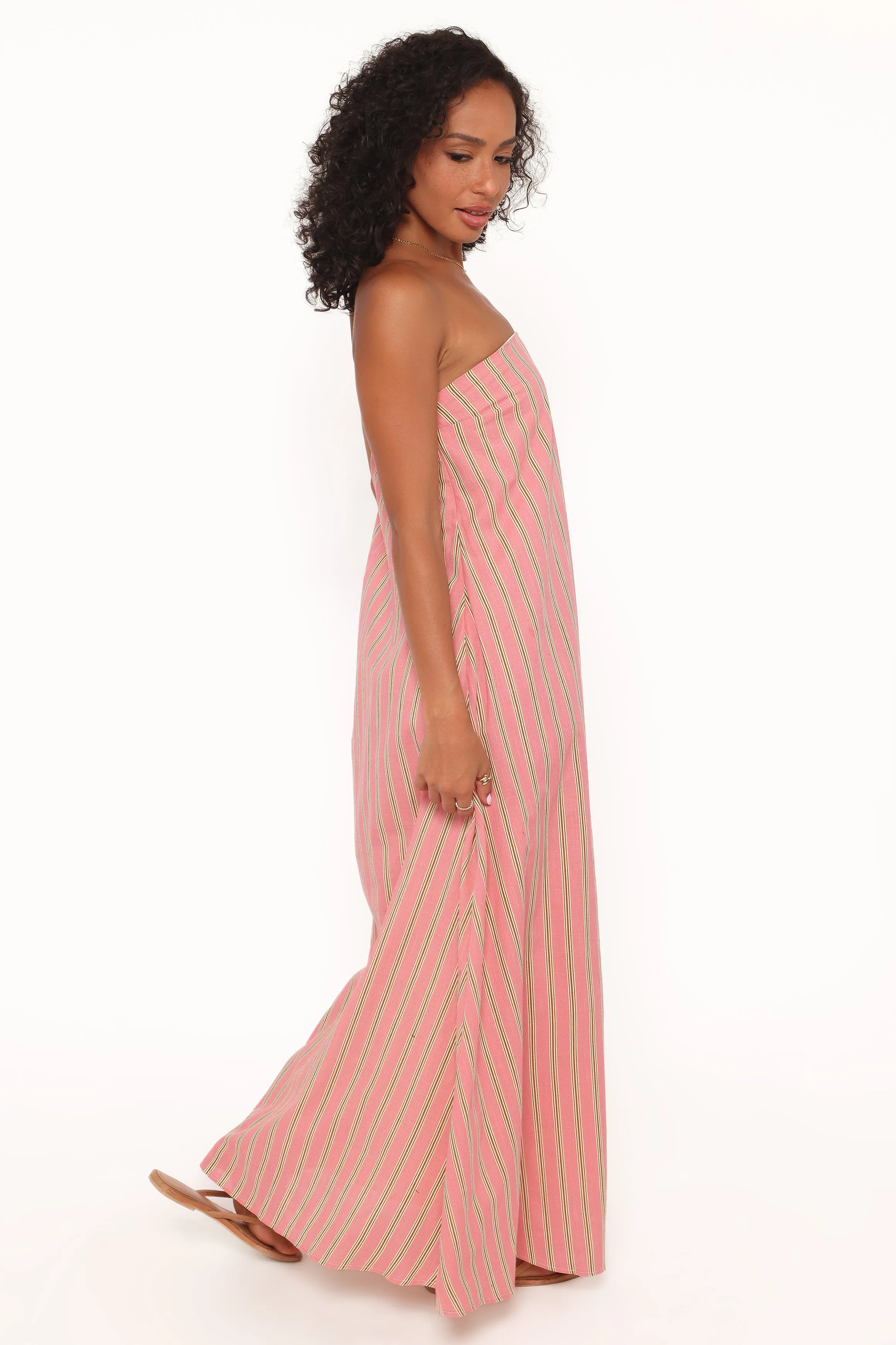Soph Strapless Maxi Dress - Pink Stripe sold by Petal & Pup product image thumbnail 5