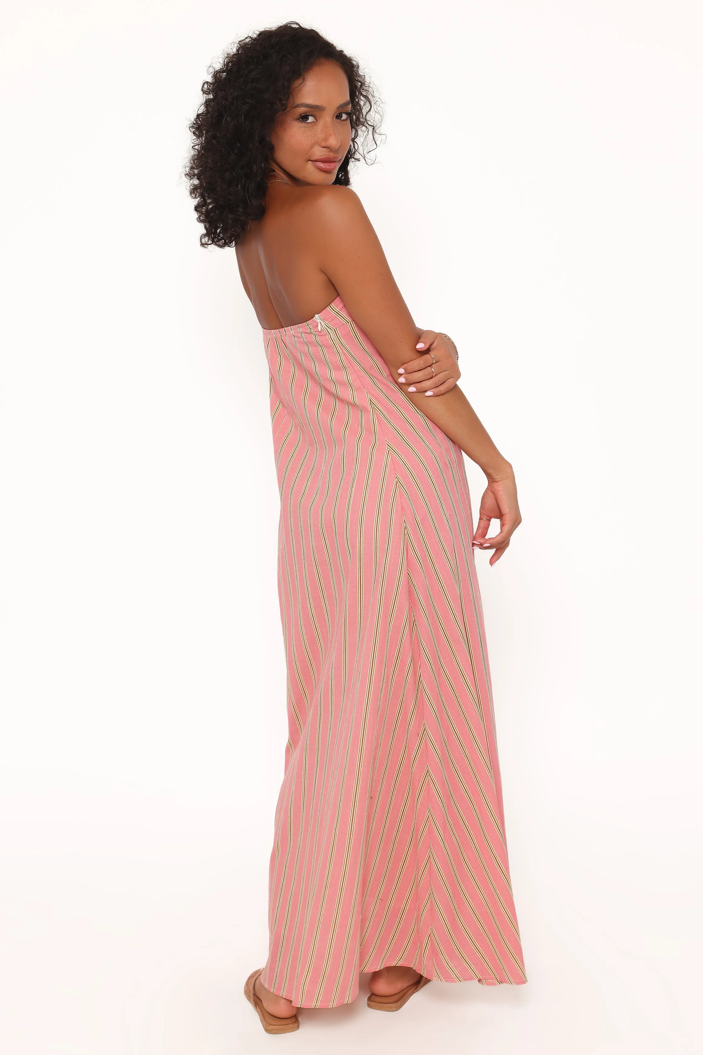 Soph Strapless Maxi Dress - Pink Stripe sold by Petal & Pup product image thumbnail 2