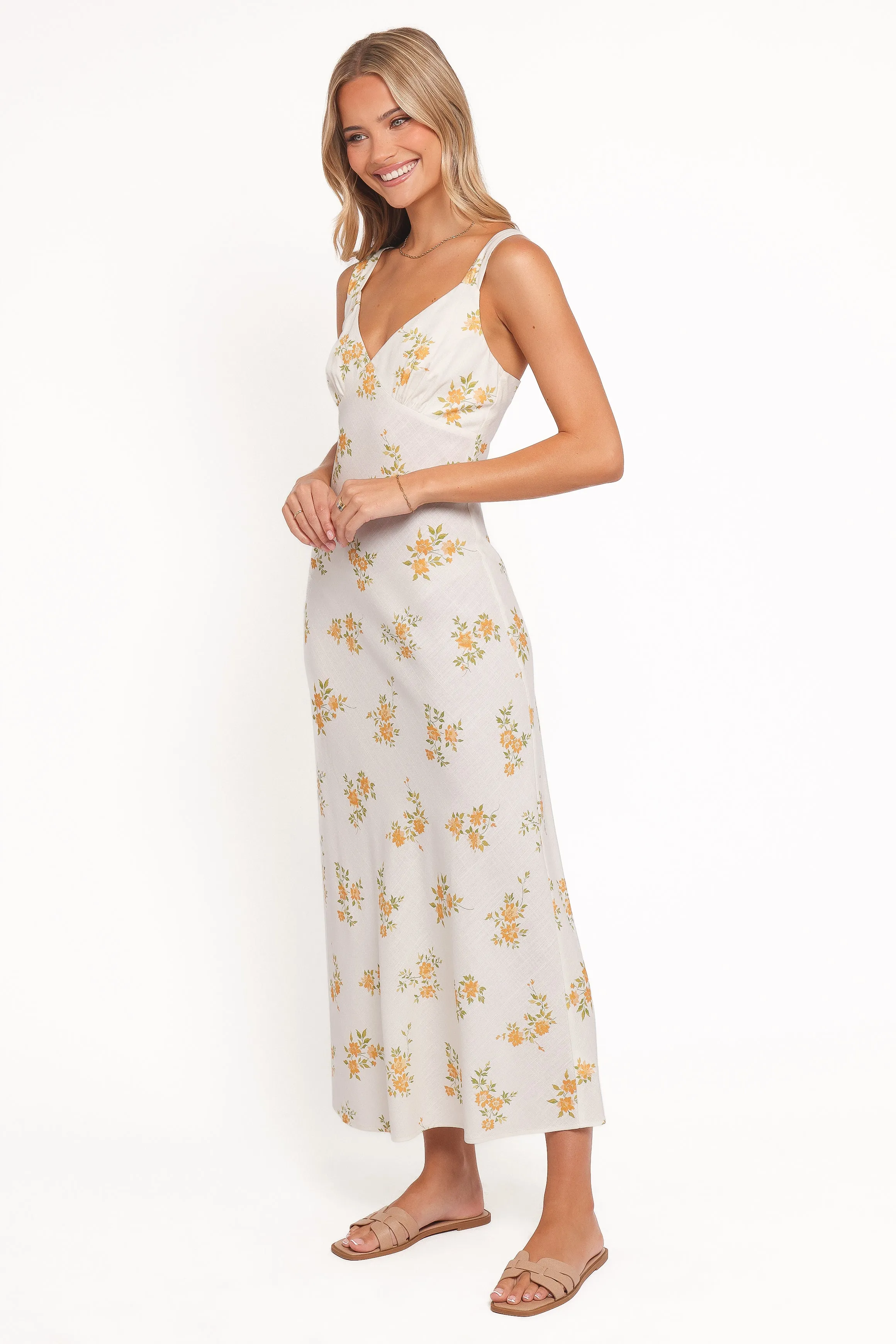 Zinnia Midi Dress - Yellow Floral sold by Petal & Pup product image thumbnail 5