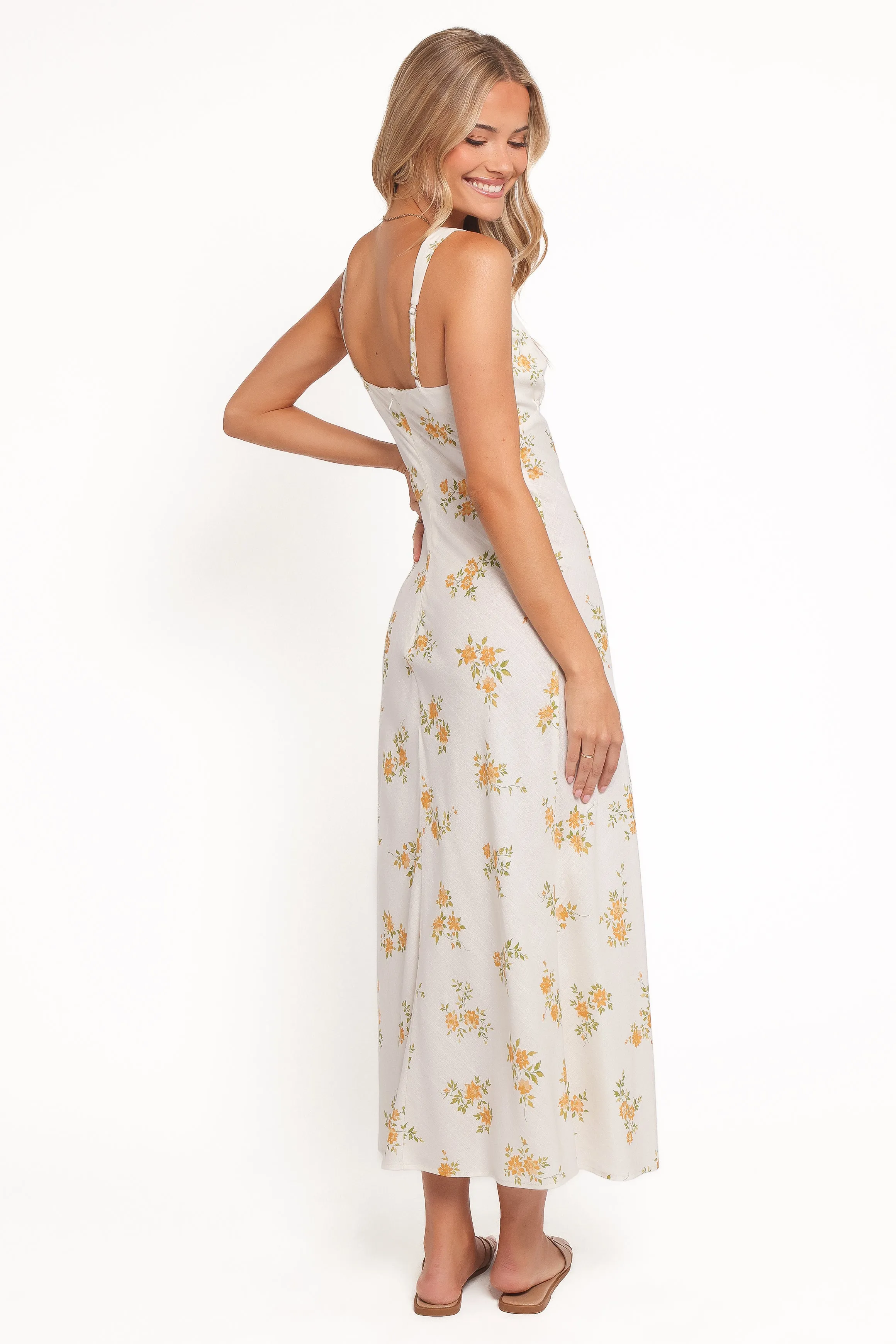 Zinnia Midi Dress - Yellow Floral sold by Petal & Pup product image thumbnail 2