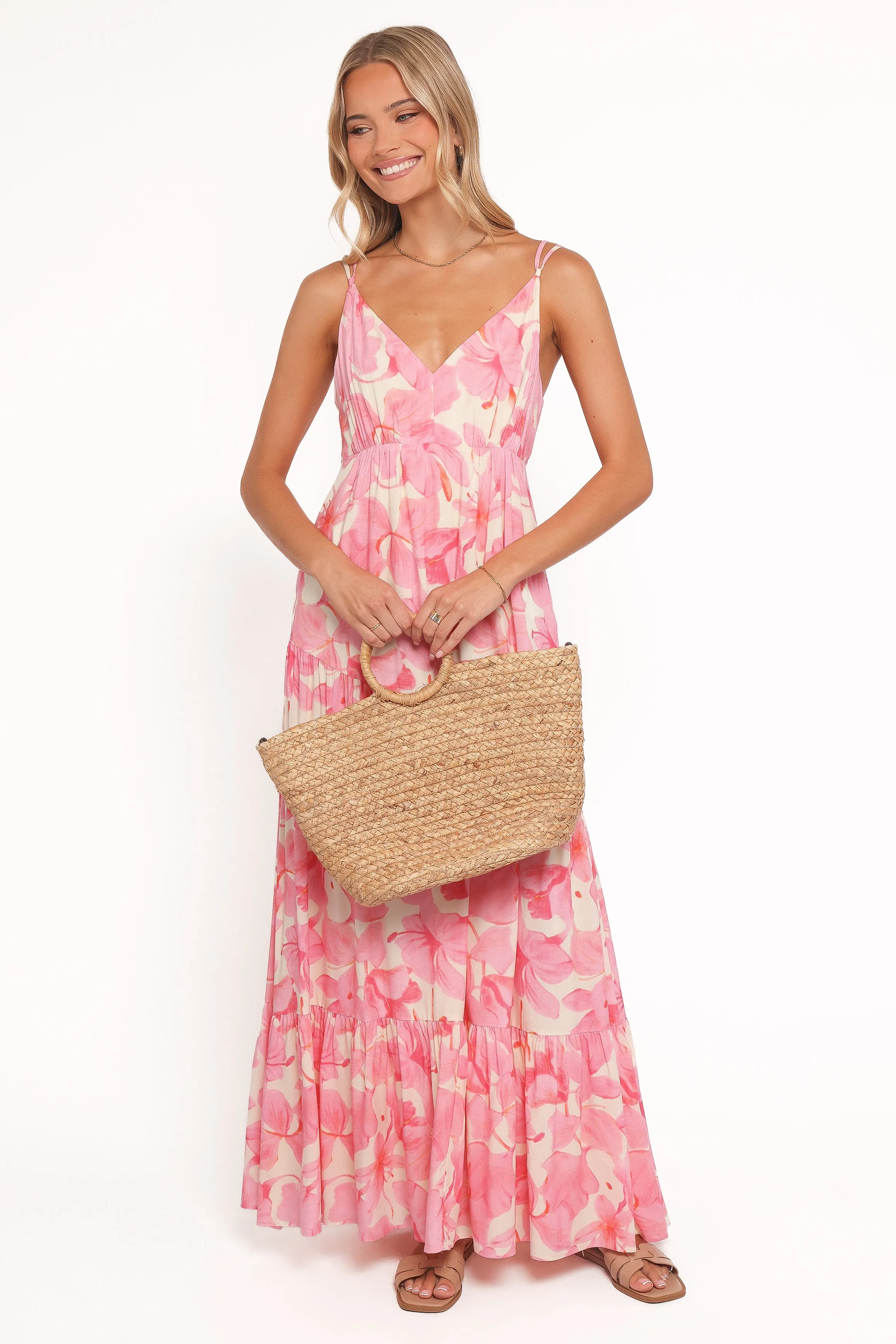 Forbes Maxi Dress - Pink Floral sold by Petal & Pup product image thumbnail 5