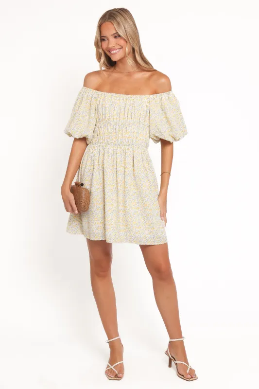 Tori Off Shoulder Mini Dress - Floral made by Petal & Pup