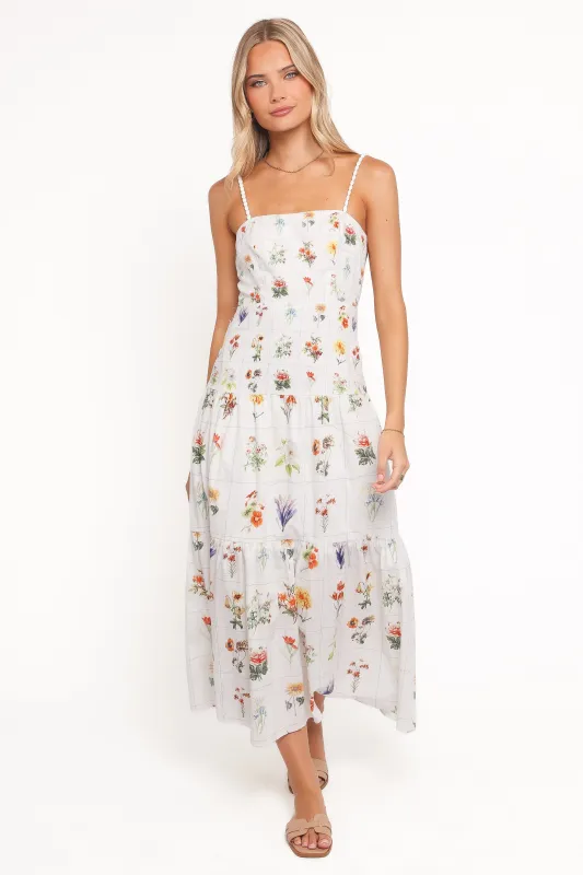 Brooks Maxi Dress - White Floral made by Petal & Pup