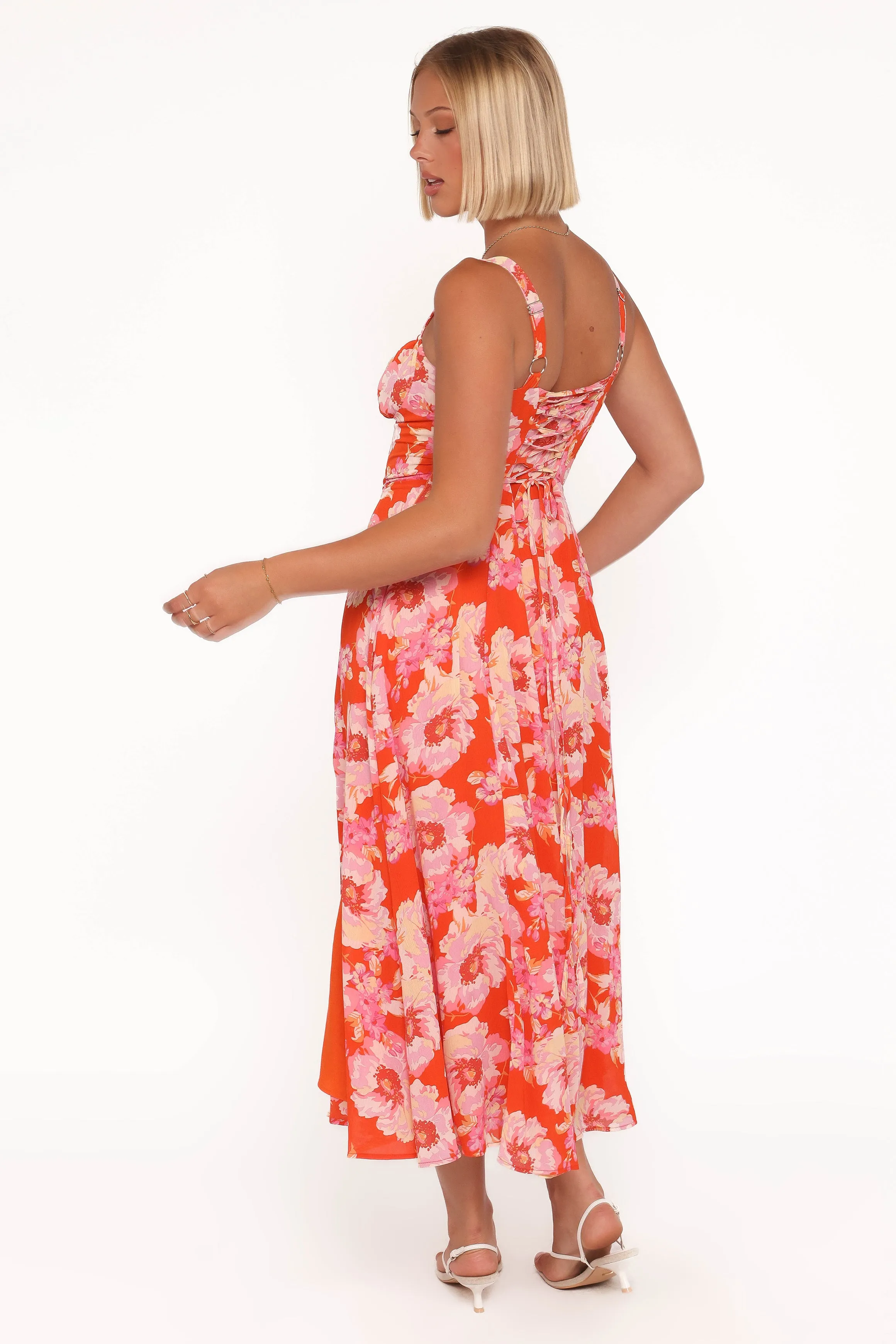Elodie Midi Dress - Red Floral sold by Petal & Pup product image thumbnail 4