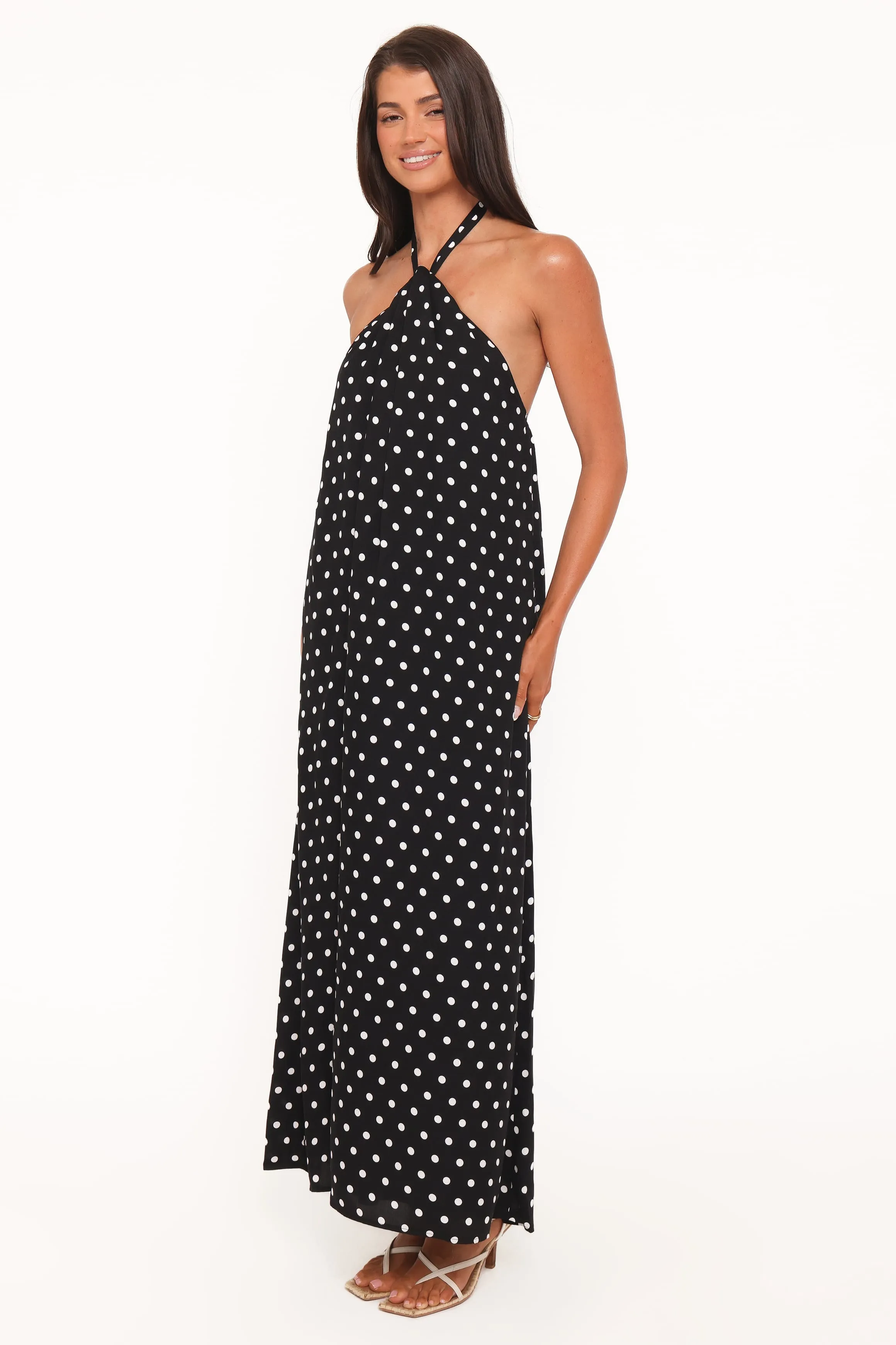 Theophania Maxi Dress - Black Polka Dot sold by Petal & Pup product image thumbnail 4