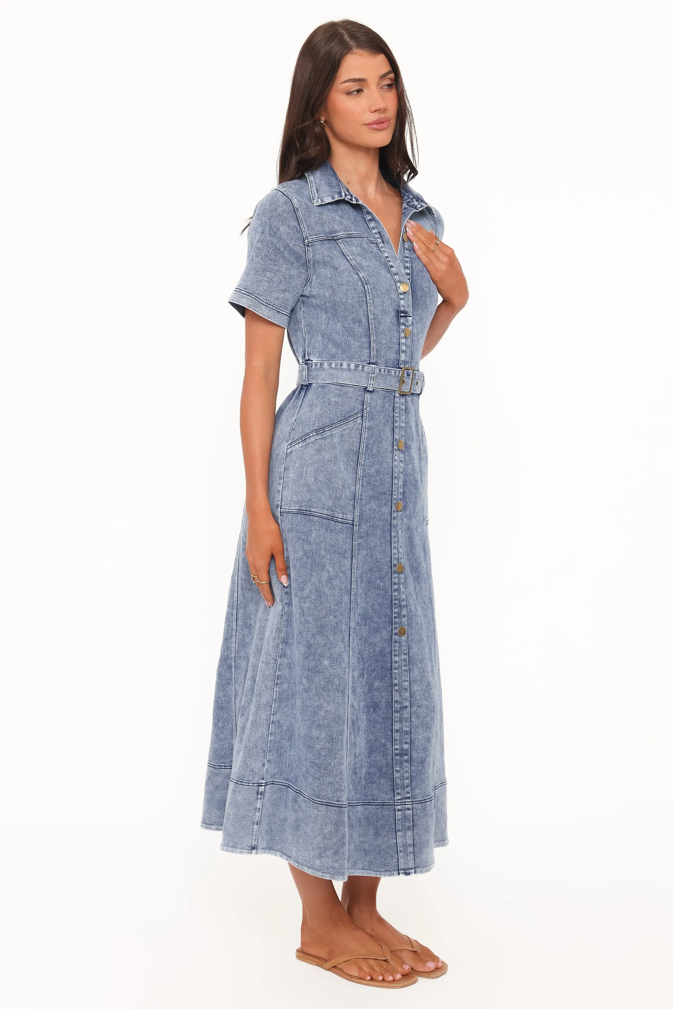 Tamara Maxi Dress - Med Denim sold by Petal & Pup product image thumbnail 4