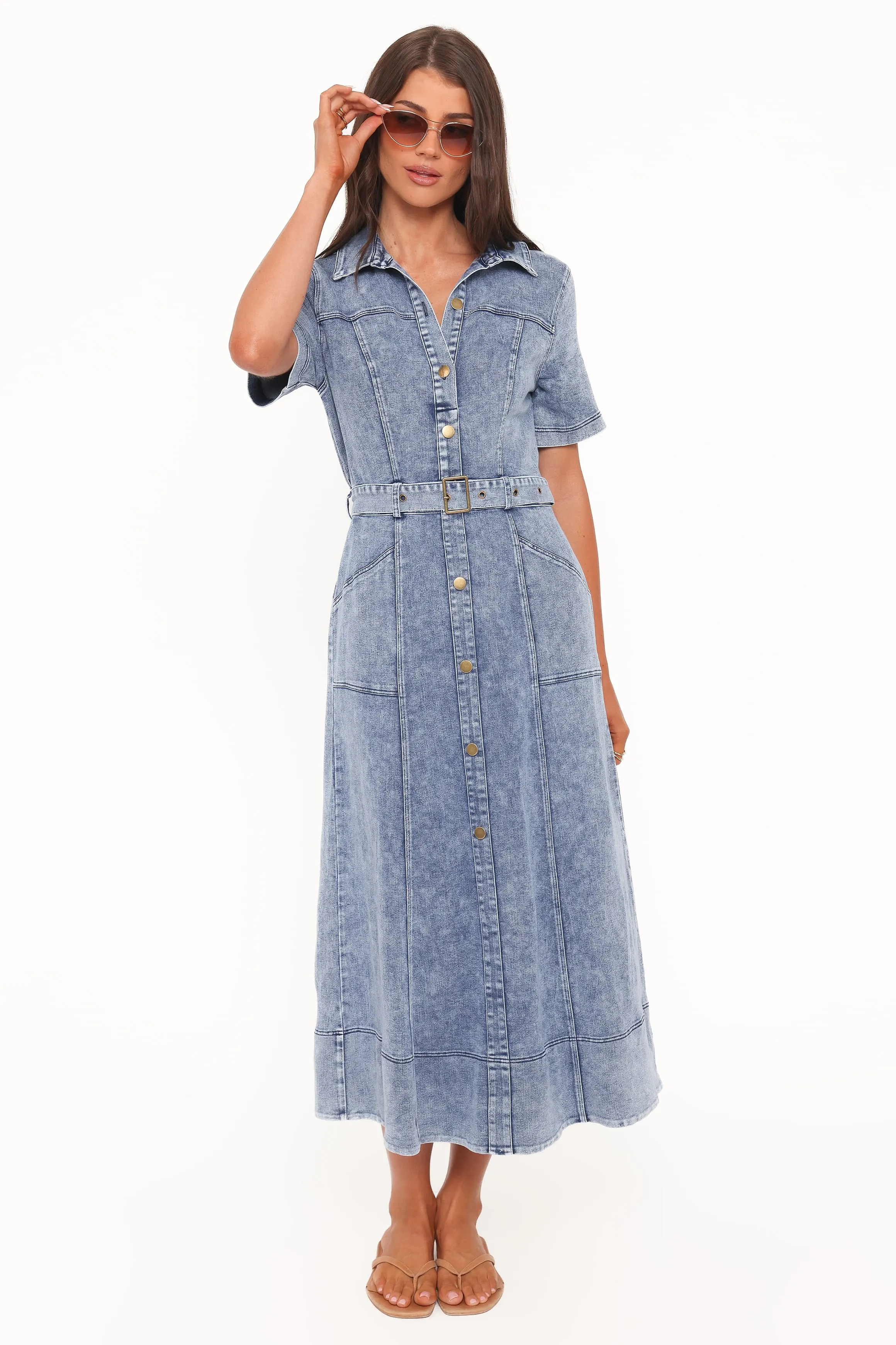 Tamara Maxi Dress - Med Denim sold by Petal & Pup product image thumbnail 2