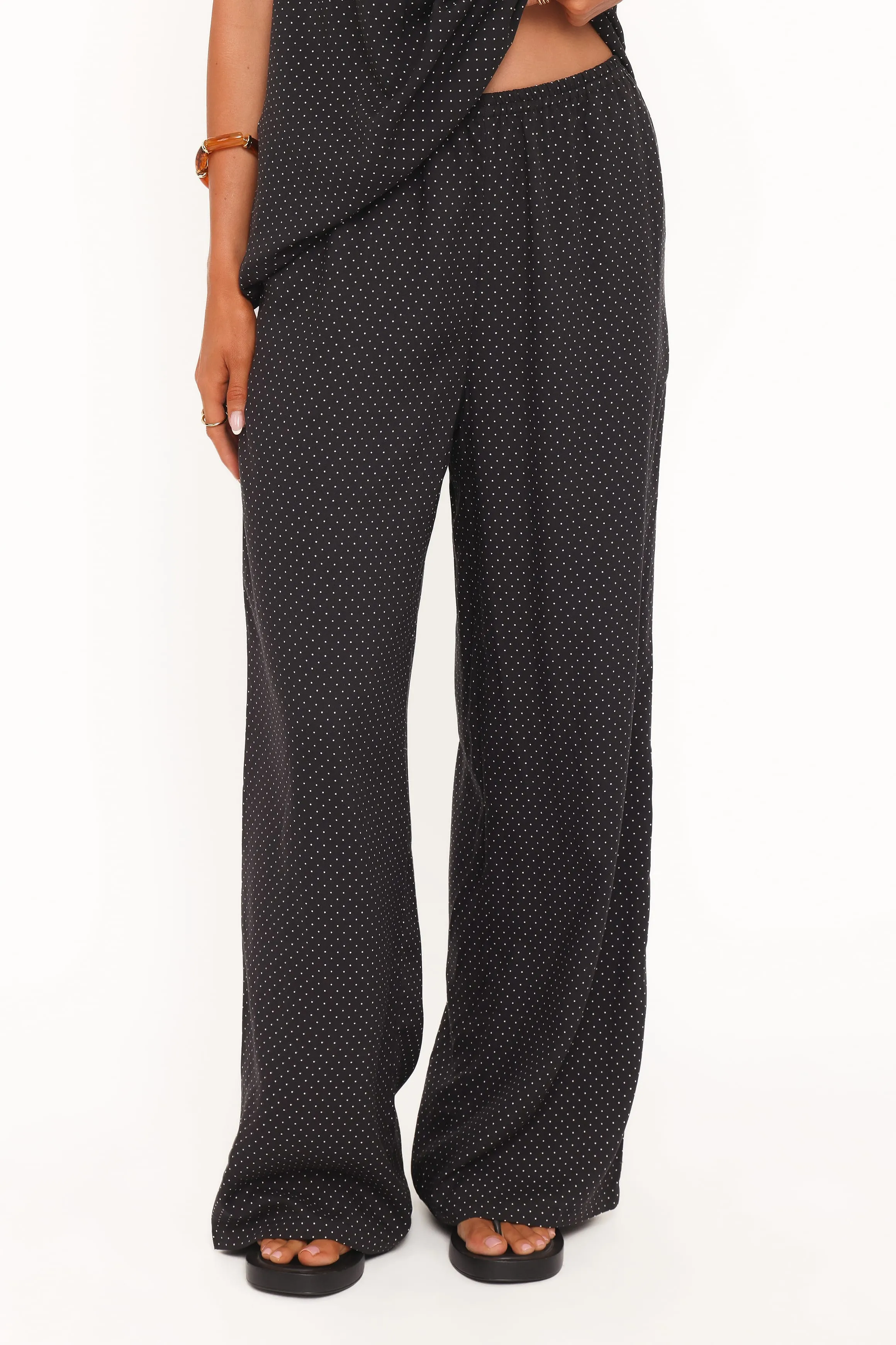 Lexi Elastic Waist Pant - Black Polkadot sold by Petal & Pup product image thumbnail 3